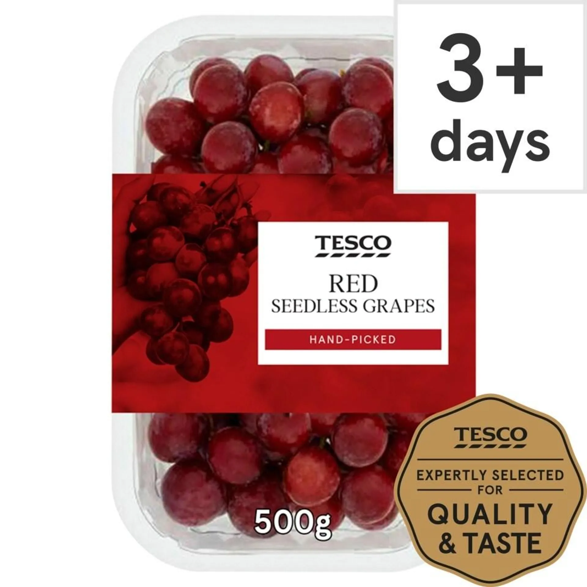 Tesco Red Seedless Grapes 500G