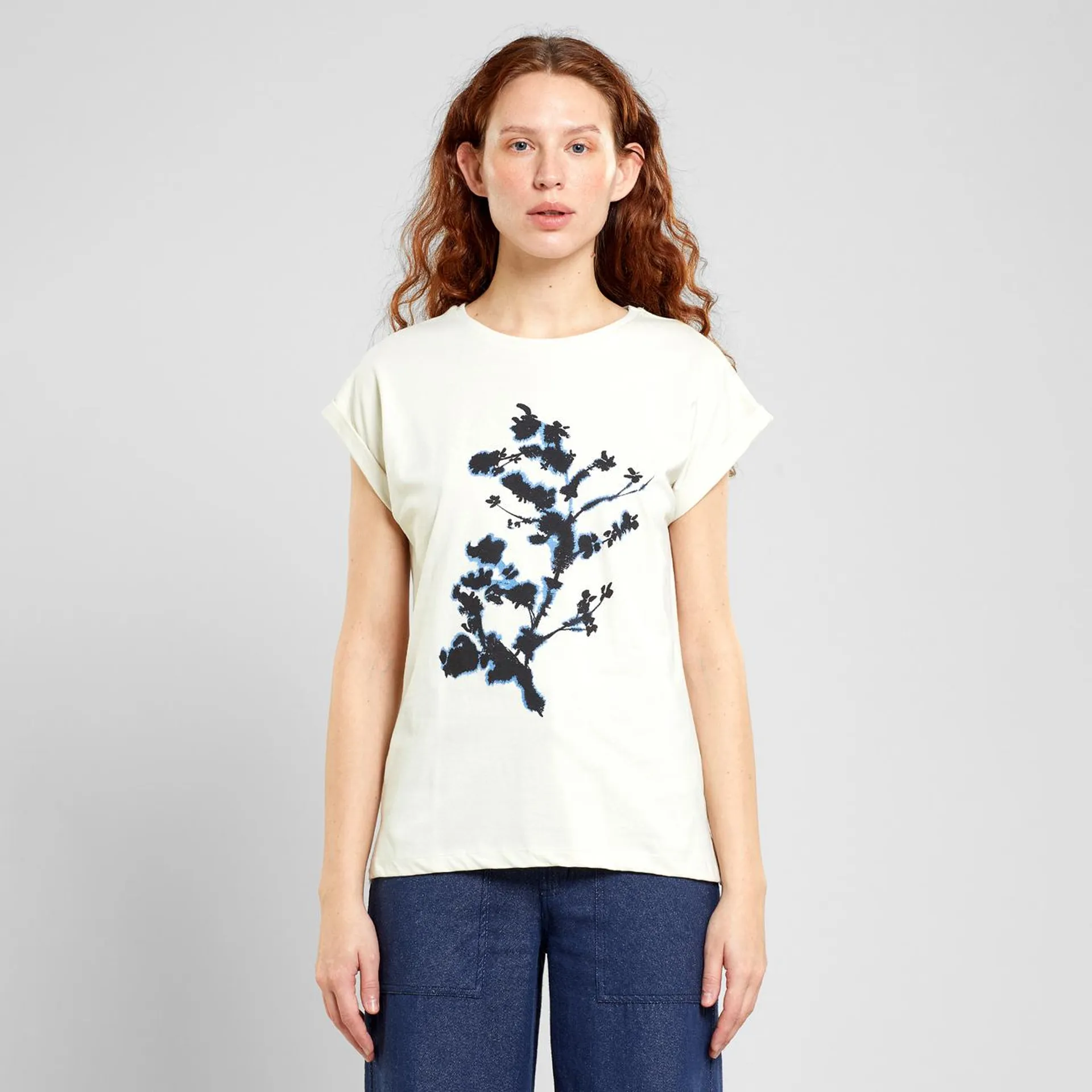 T-shirt Visby Frosty Flower Oat White