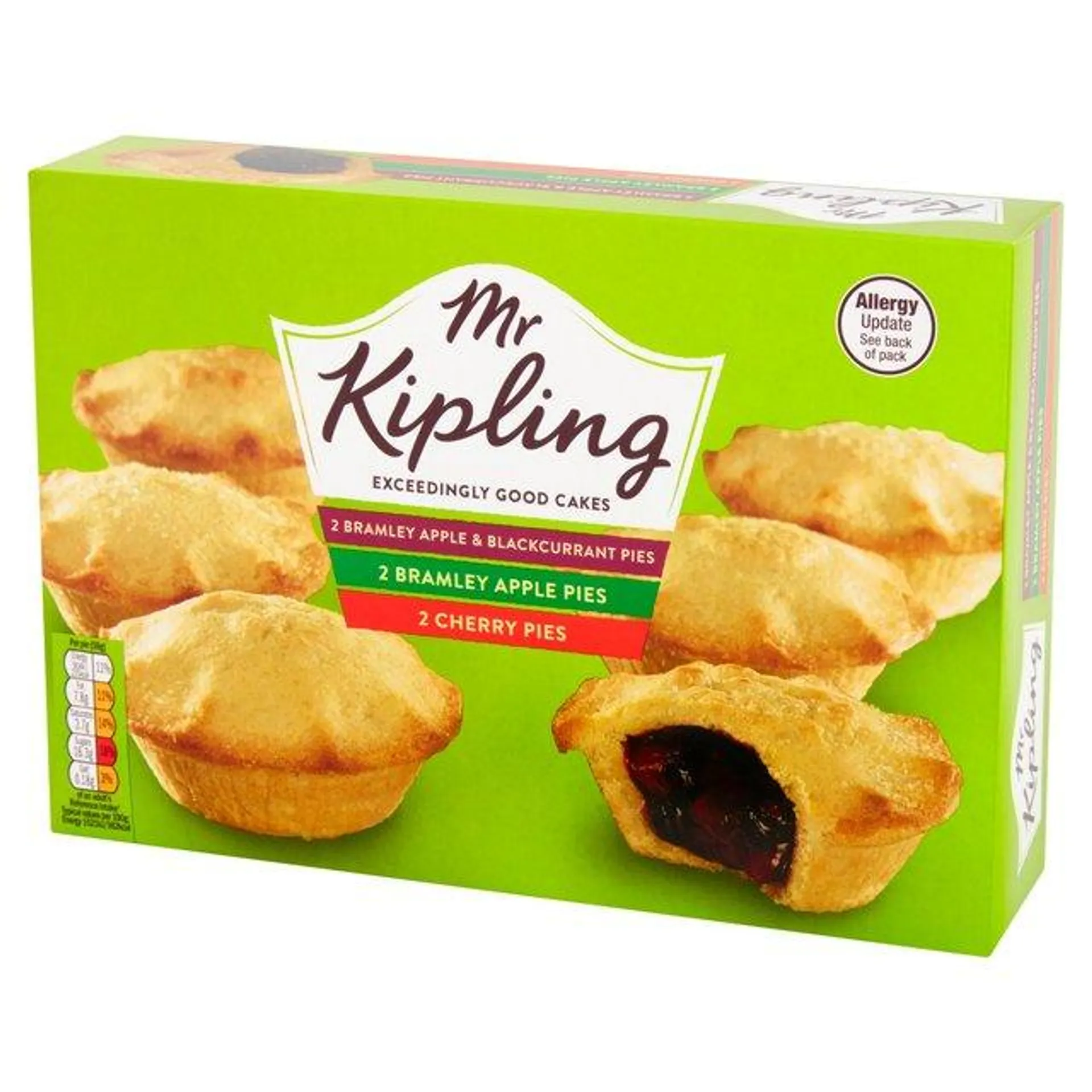 Mr Kipling Fruit Pie Selection 6 per pack