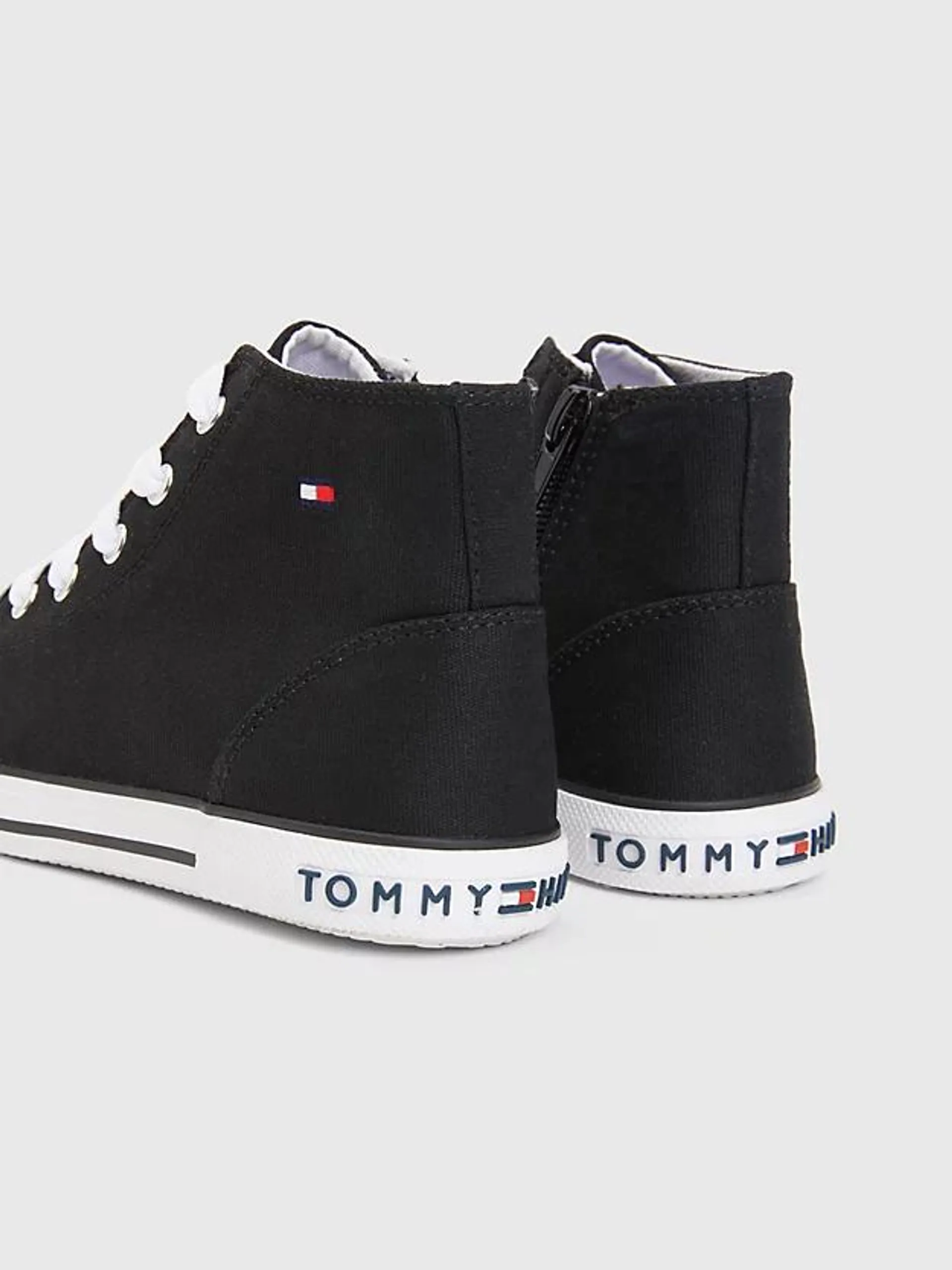 Logo High-Top Lace-Up Trainers