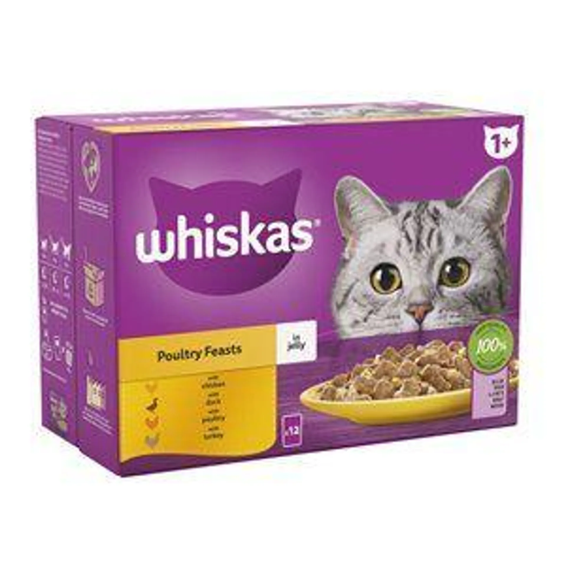 Whiskas 1+ Poultry Feats In Jelly Multipack