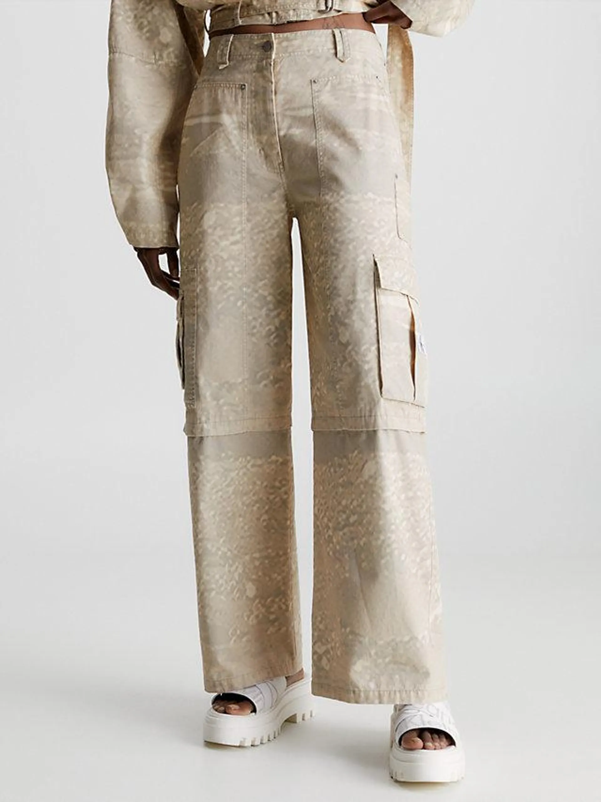 Relaxed Printed Cargo Pants