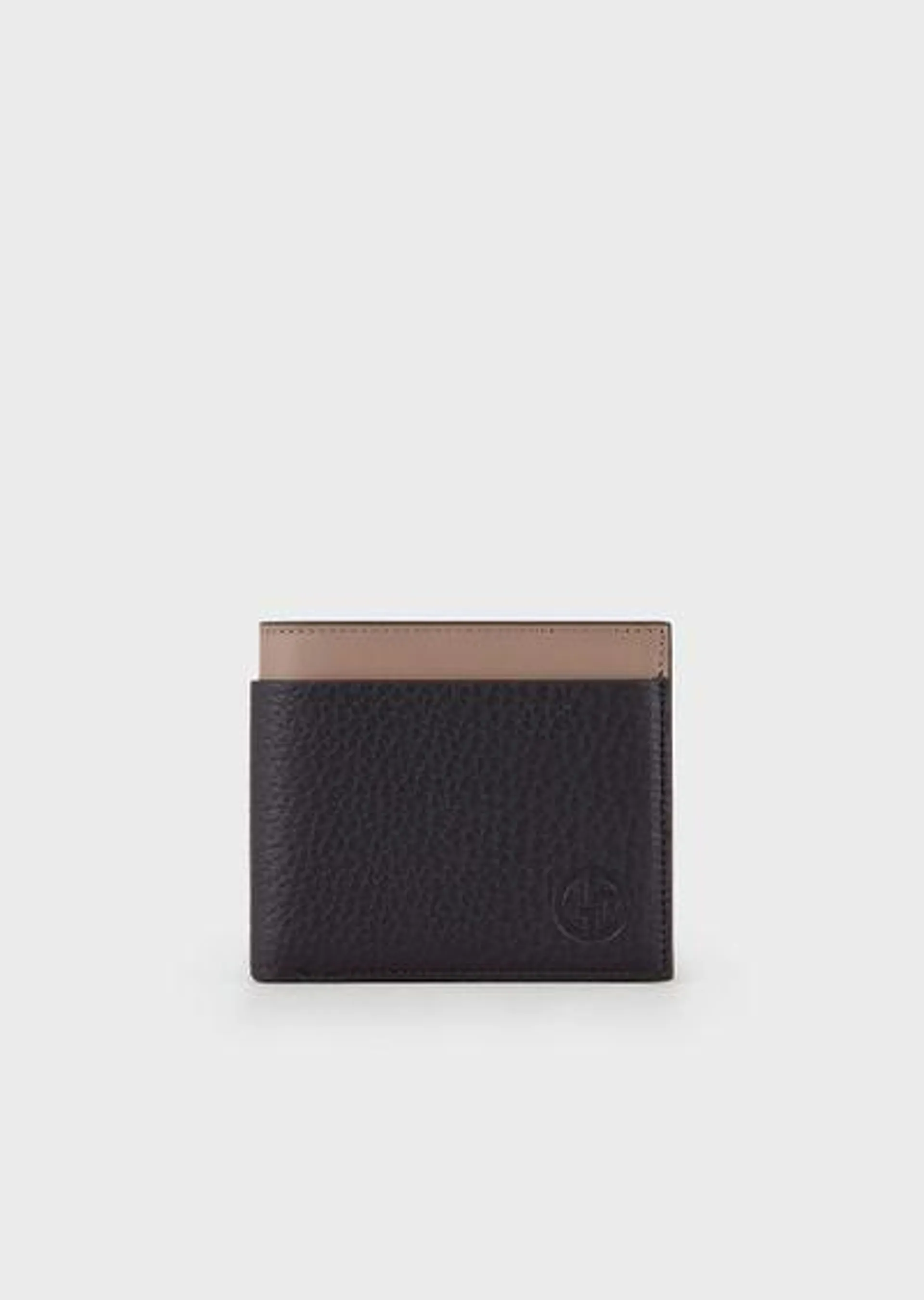 Two-toned leather bifold wallet