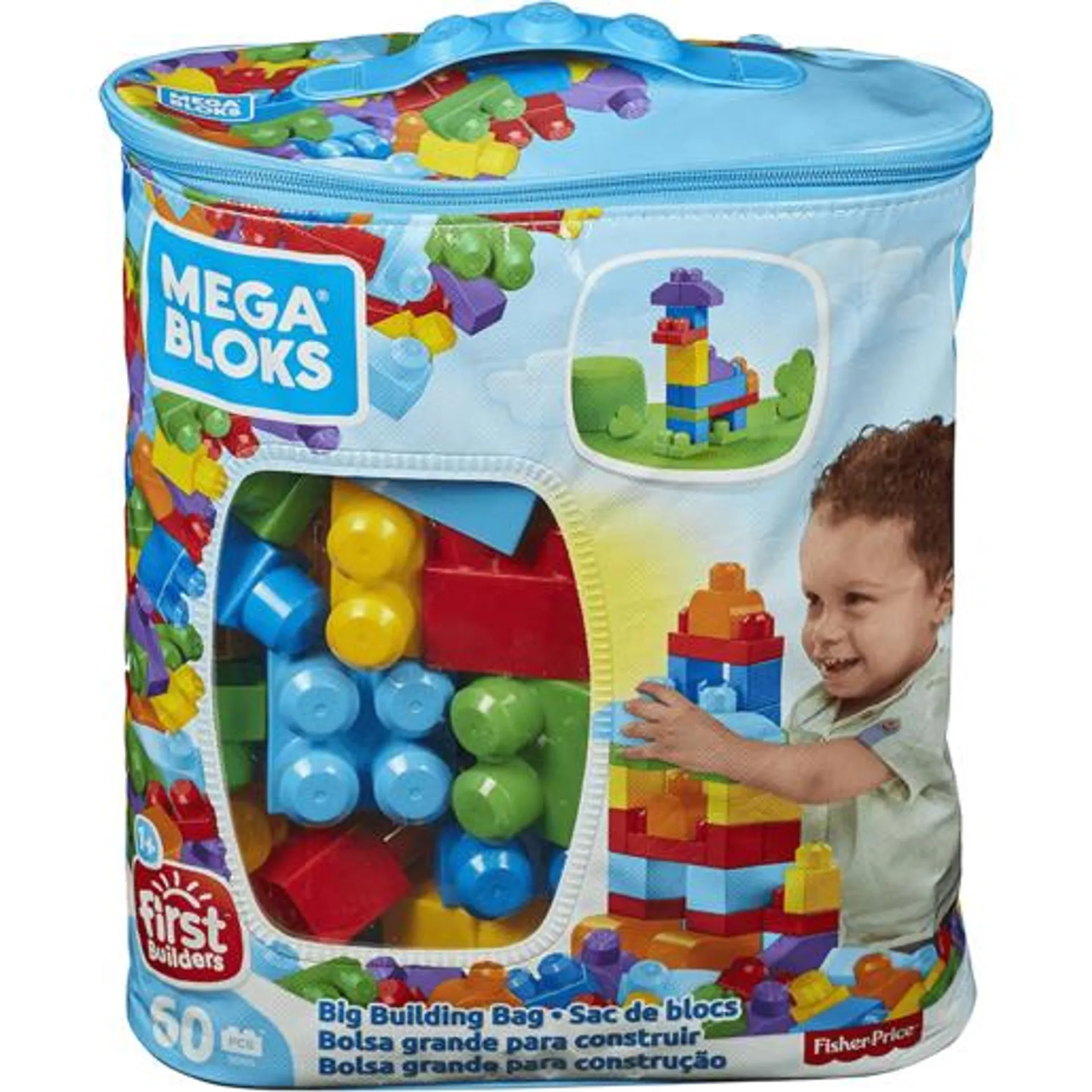 Mega Bloks First Builders Big Building Bag - 60 Pieces