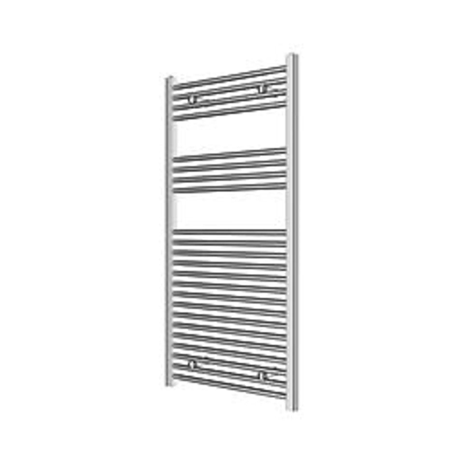 Flomasta 1200mm x 600mm 1415BTU Chrome Flat Towel Radiator