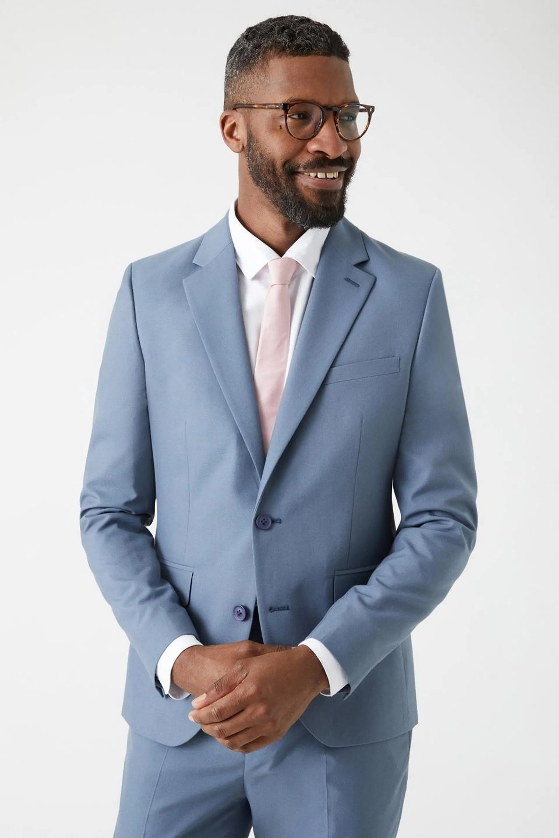 Slim Fit Blue Suit Jacket