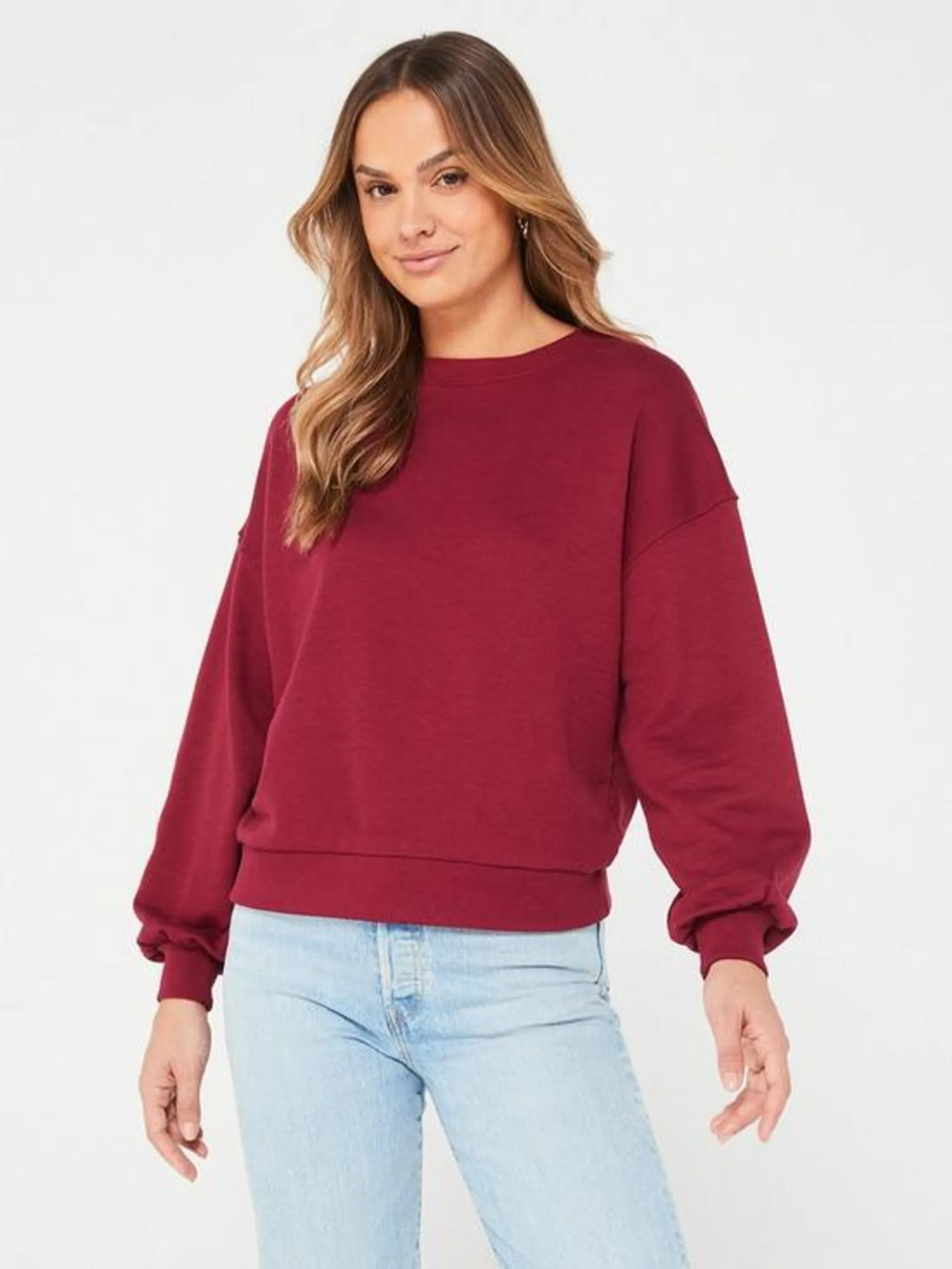 Crew Neck Sweat - Burgundy