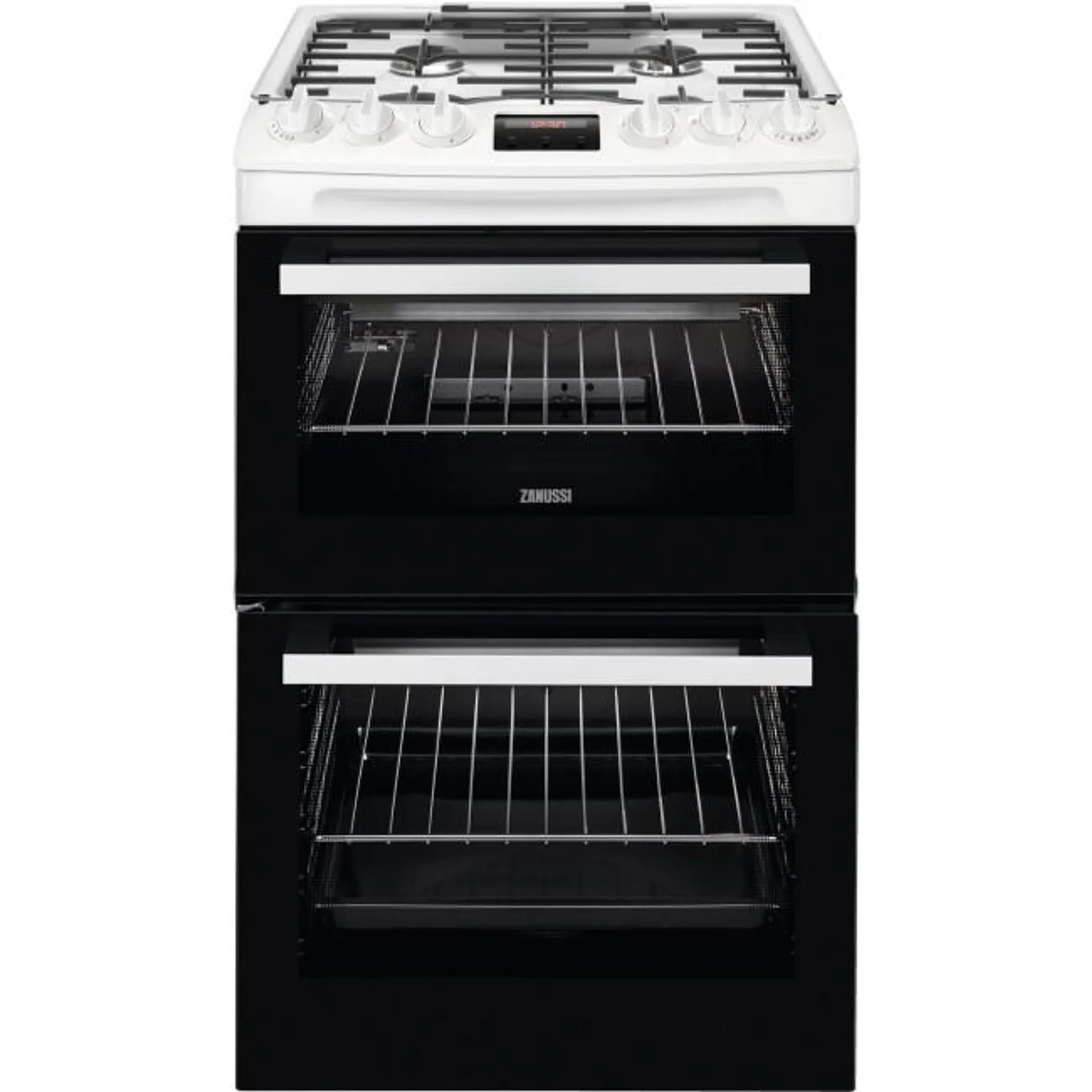 Zanussi 55cm Double Oven Gas Cooker with Catalytic Liners - White