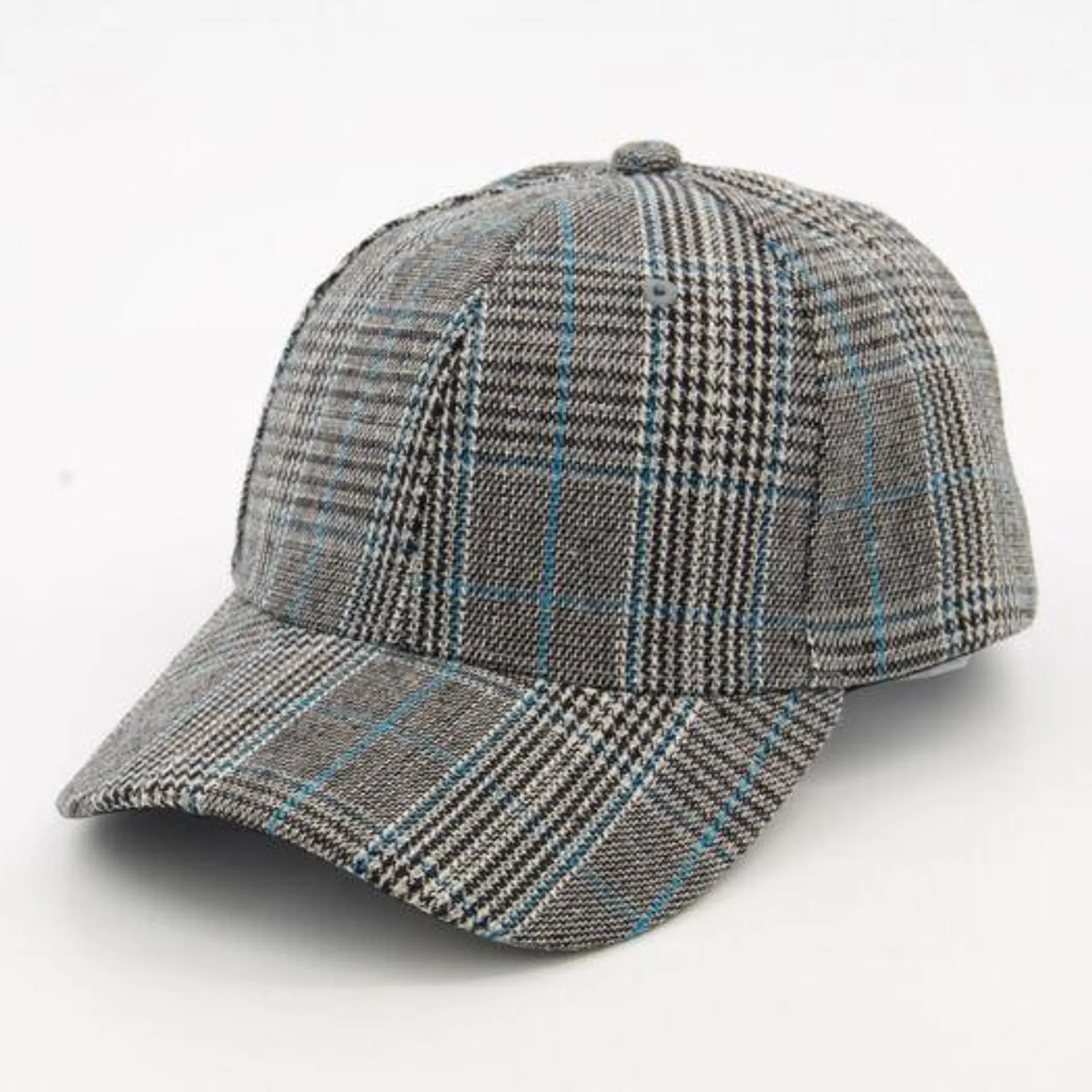 Black Puppytooth Check Cap