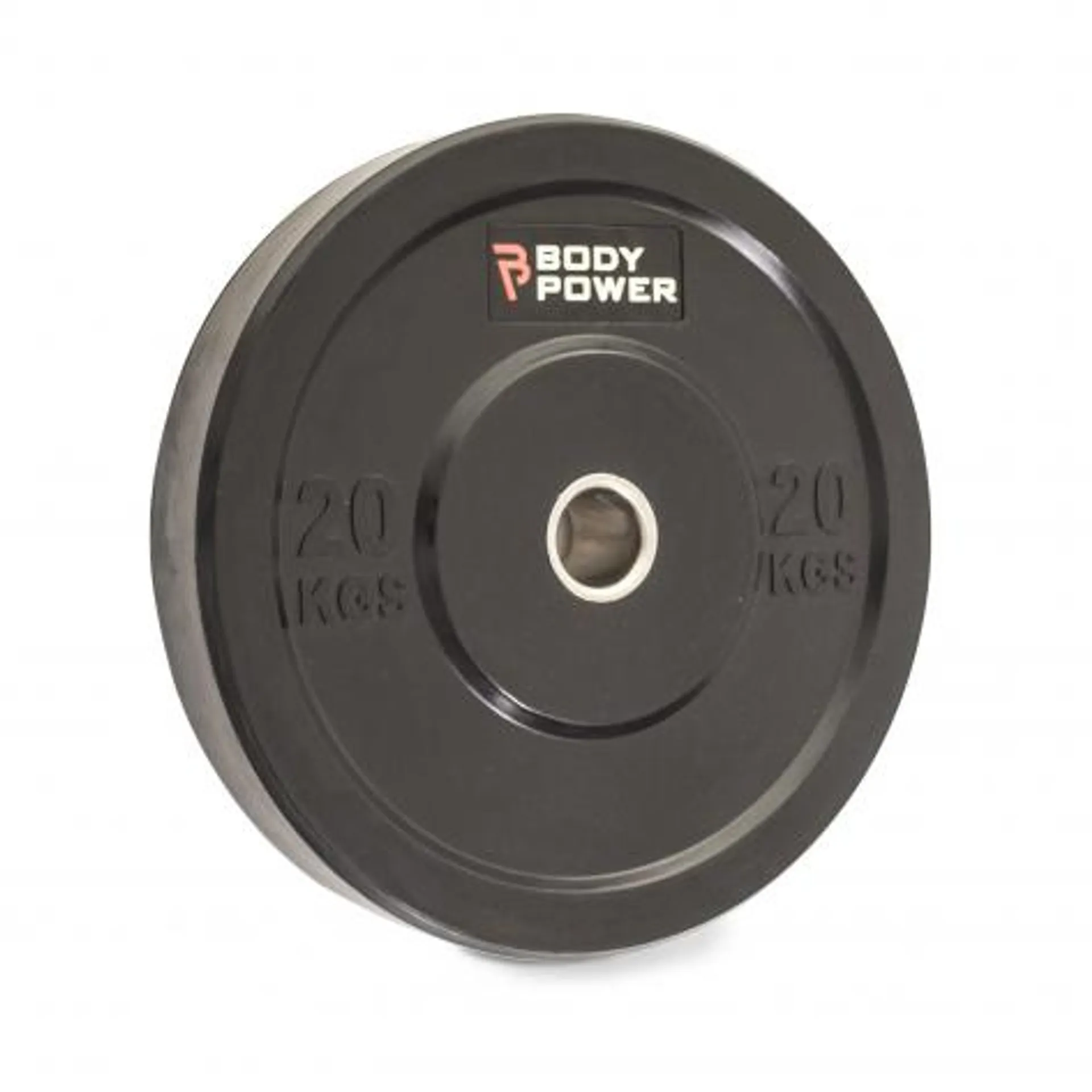 Body Power 20Kg Solid Rubber Olympic Weight Plate (x1)