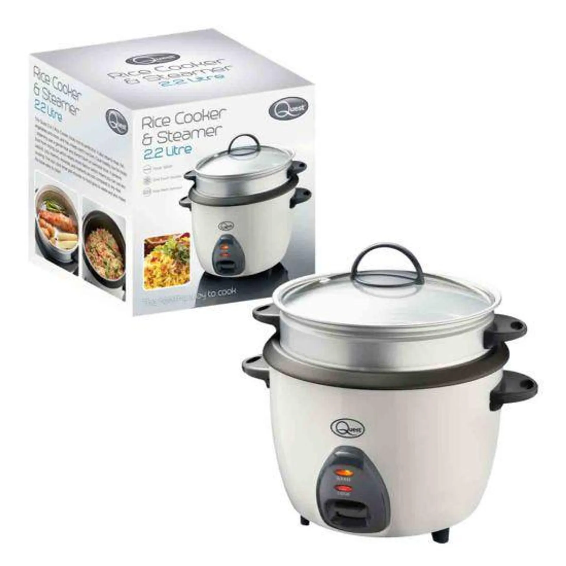 Quest 2.2L Rice Cooker And Steamer