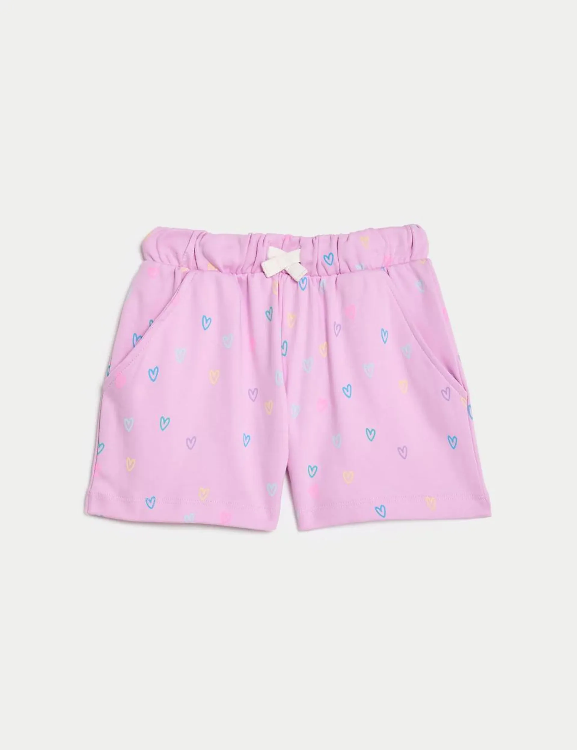 Pure Cotton Printed Runner Shorts (2-8 Yrs)