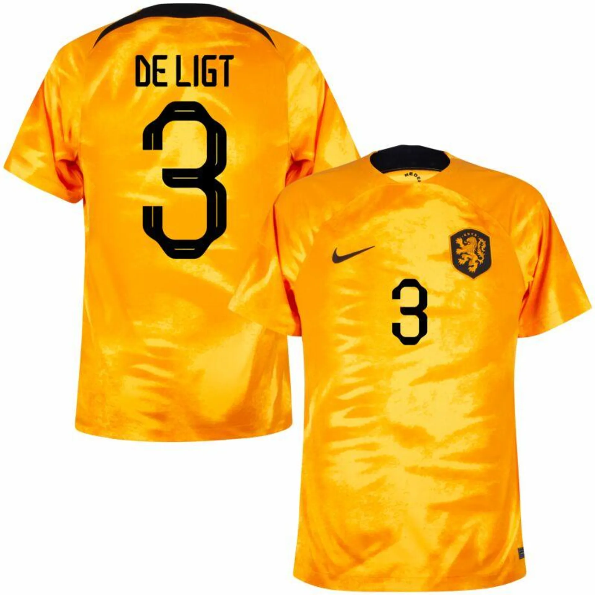 Nike Holland Home De Ligt 3 Shirt 2022-2023 (Official Printing)