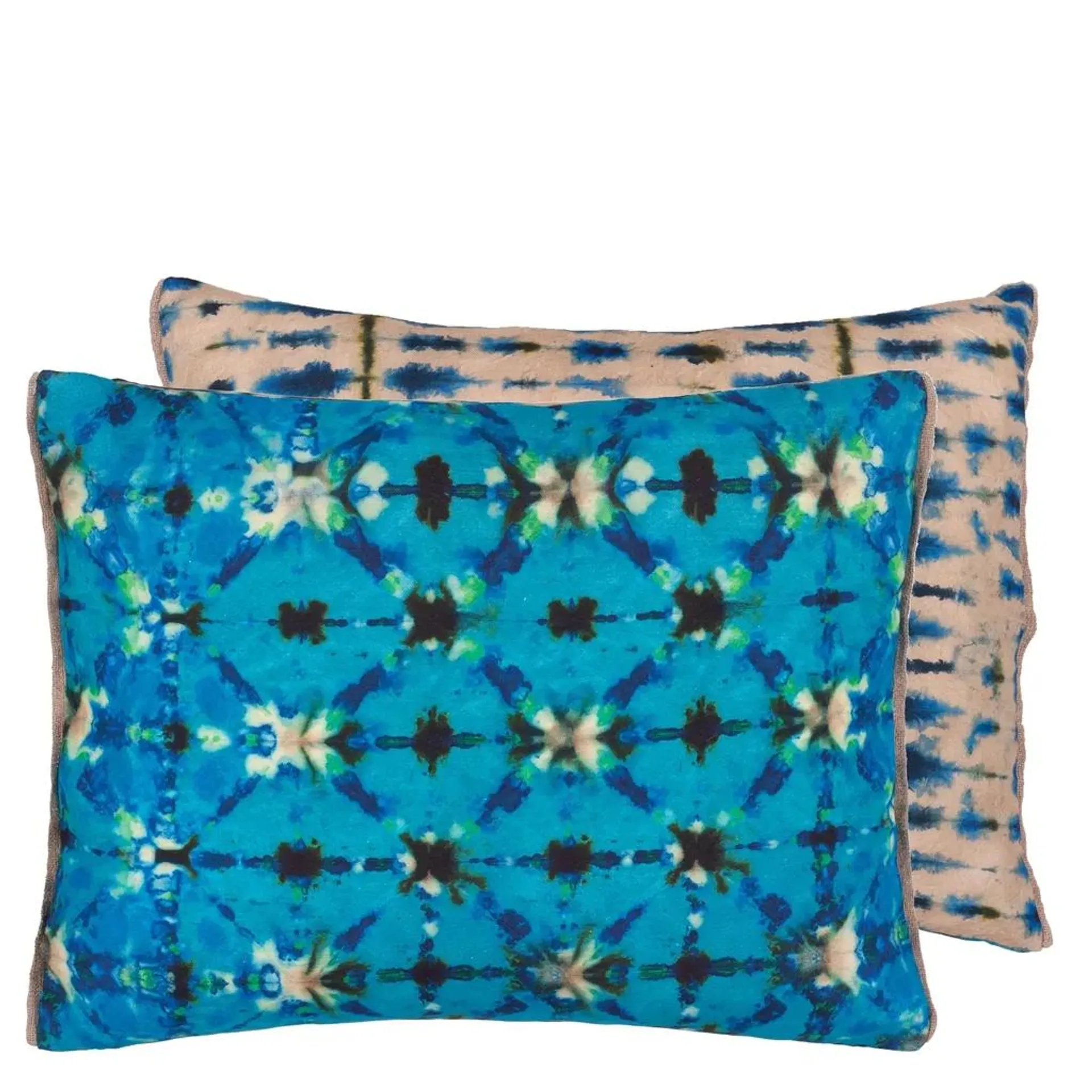 Shibori Cobalt Cotton Cushion