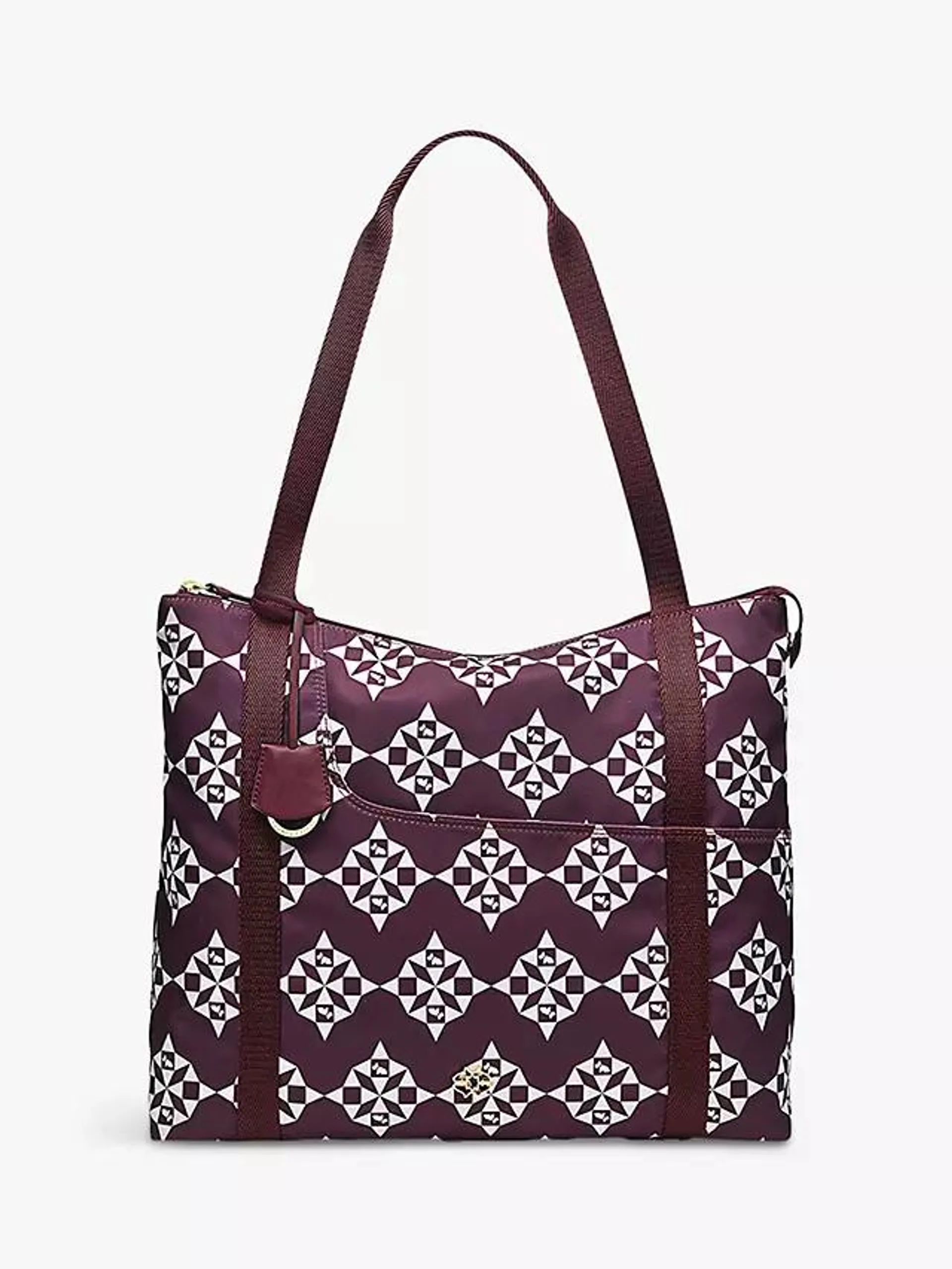 Radley 24/7 Tiled Wallpaper Print Medium Zip Top Shoulder Bag