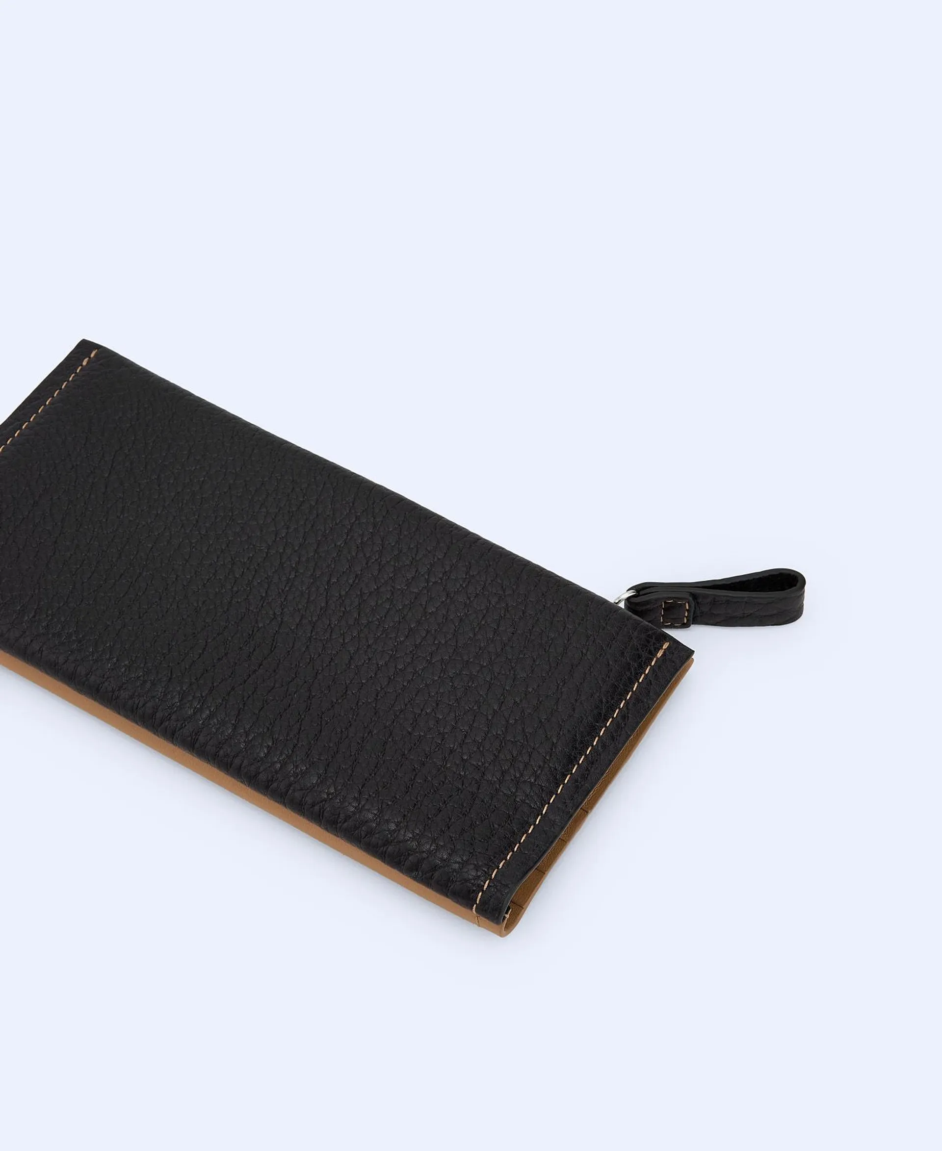 Large wallet pocket in nappa leather