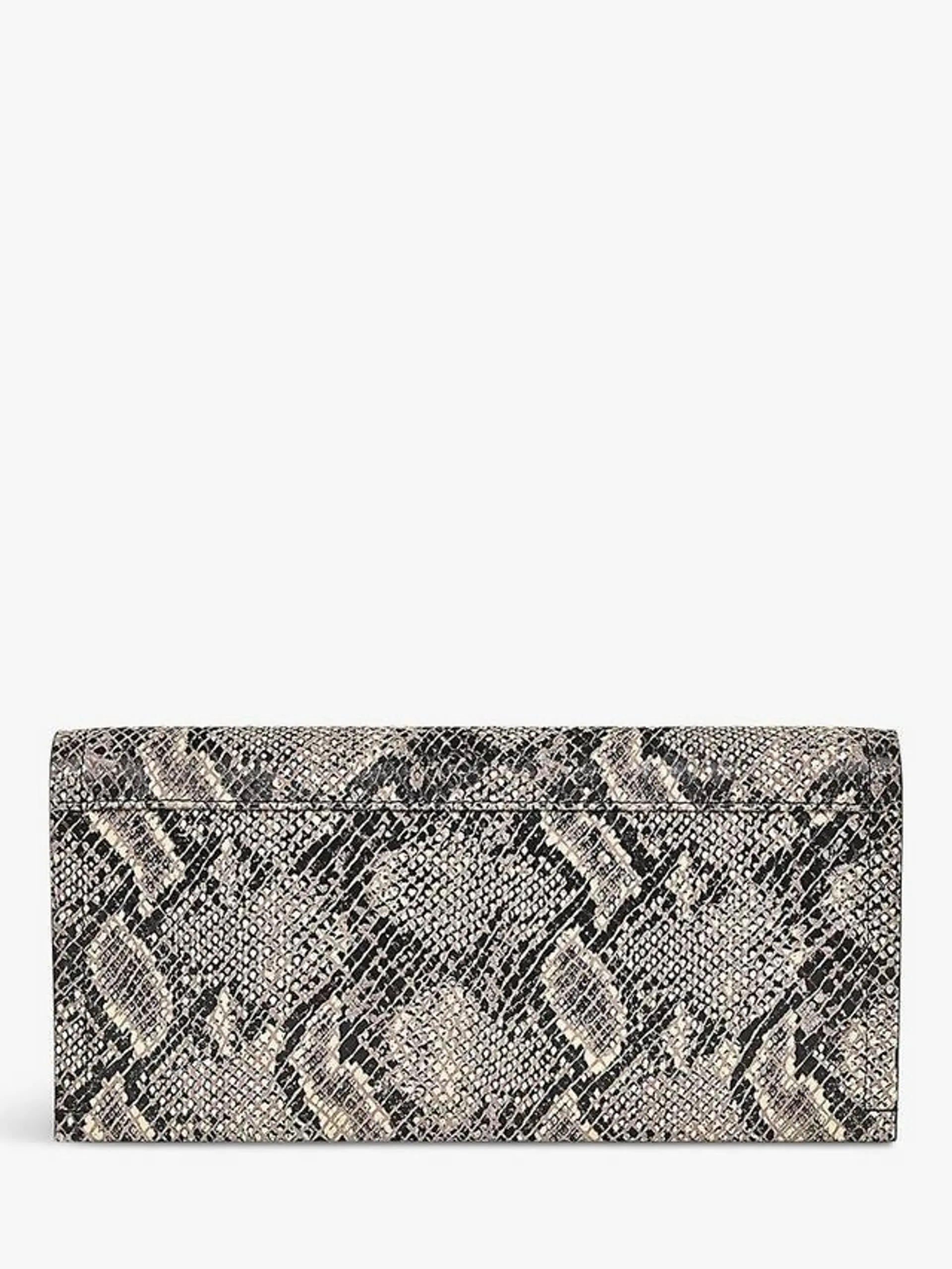 Oak Street Large Leather Purse, Snake Effect