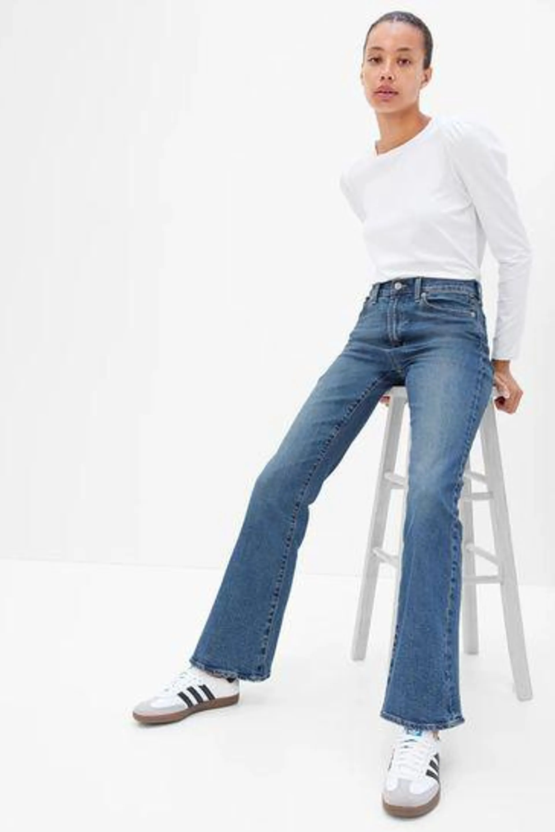 High Waisted 70's Flared Jeans