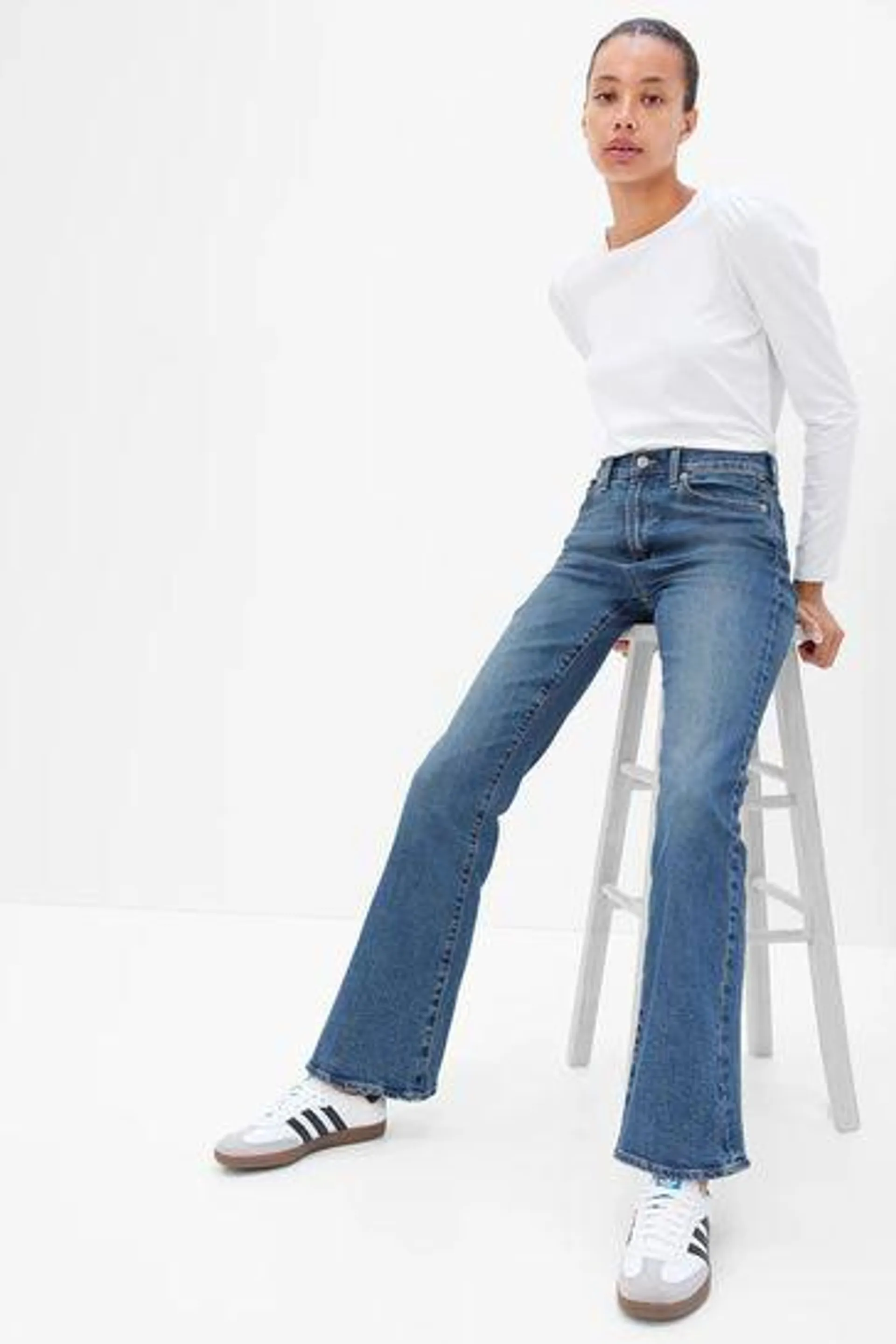 70s Flare High Waisted Stretch Jeans