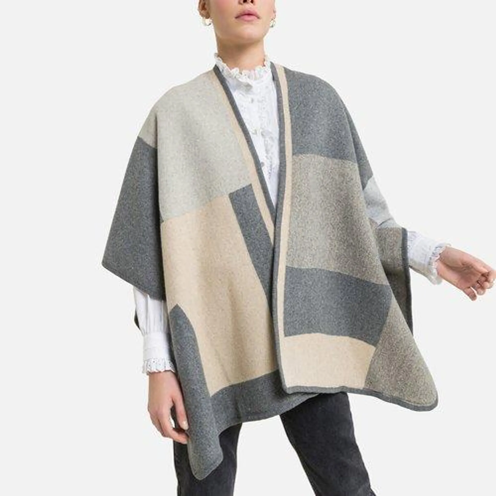 Checked Poncho