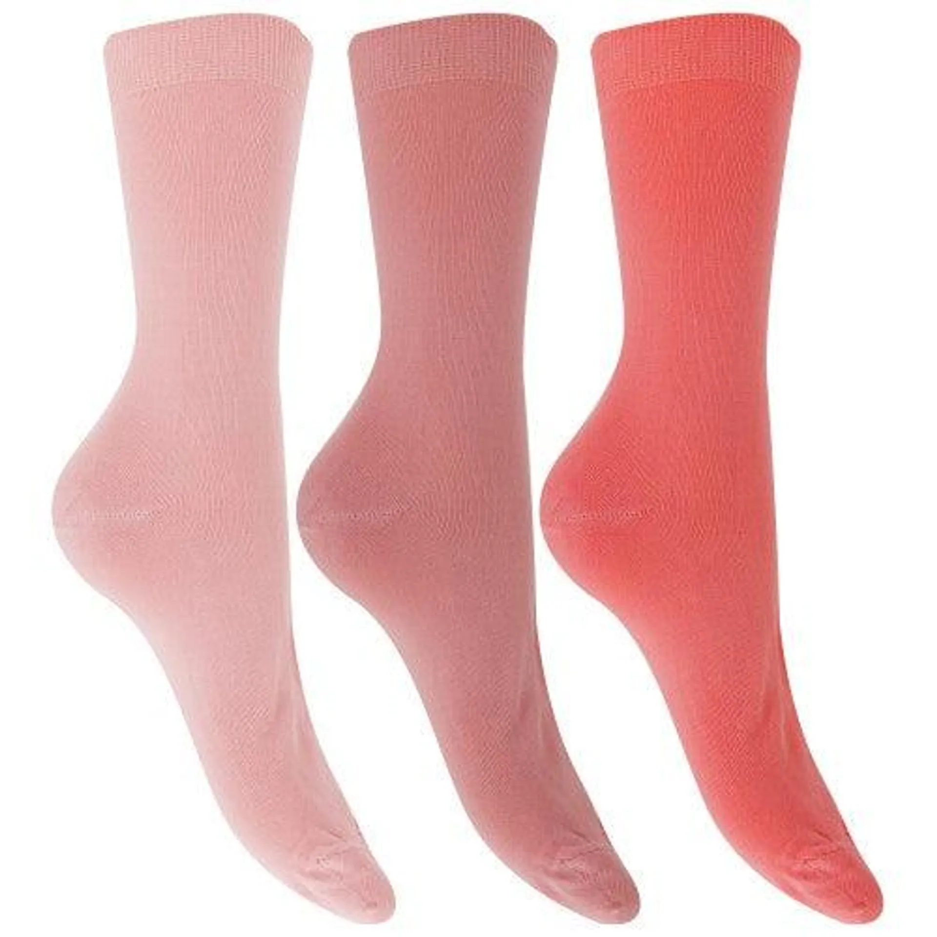 Womens/Ladies Extra Fine Silk Touch Bamboo Socks (3 Pairs)