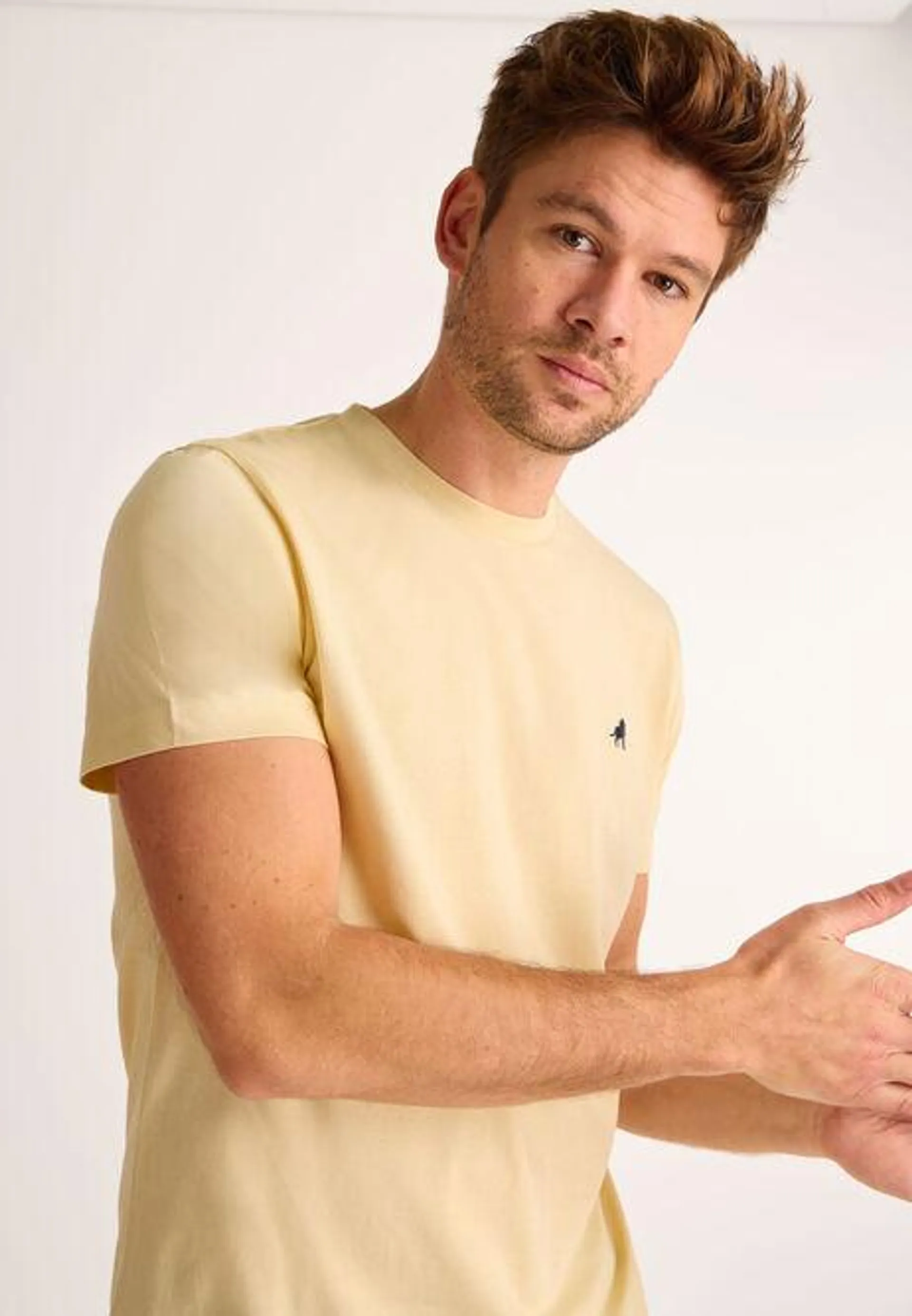 Mens Yellow Basic T-Shirt