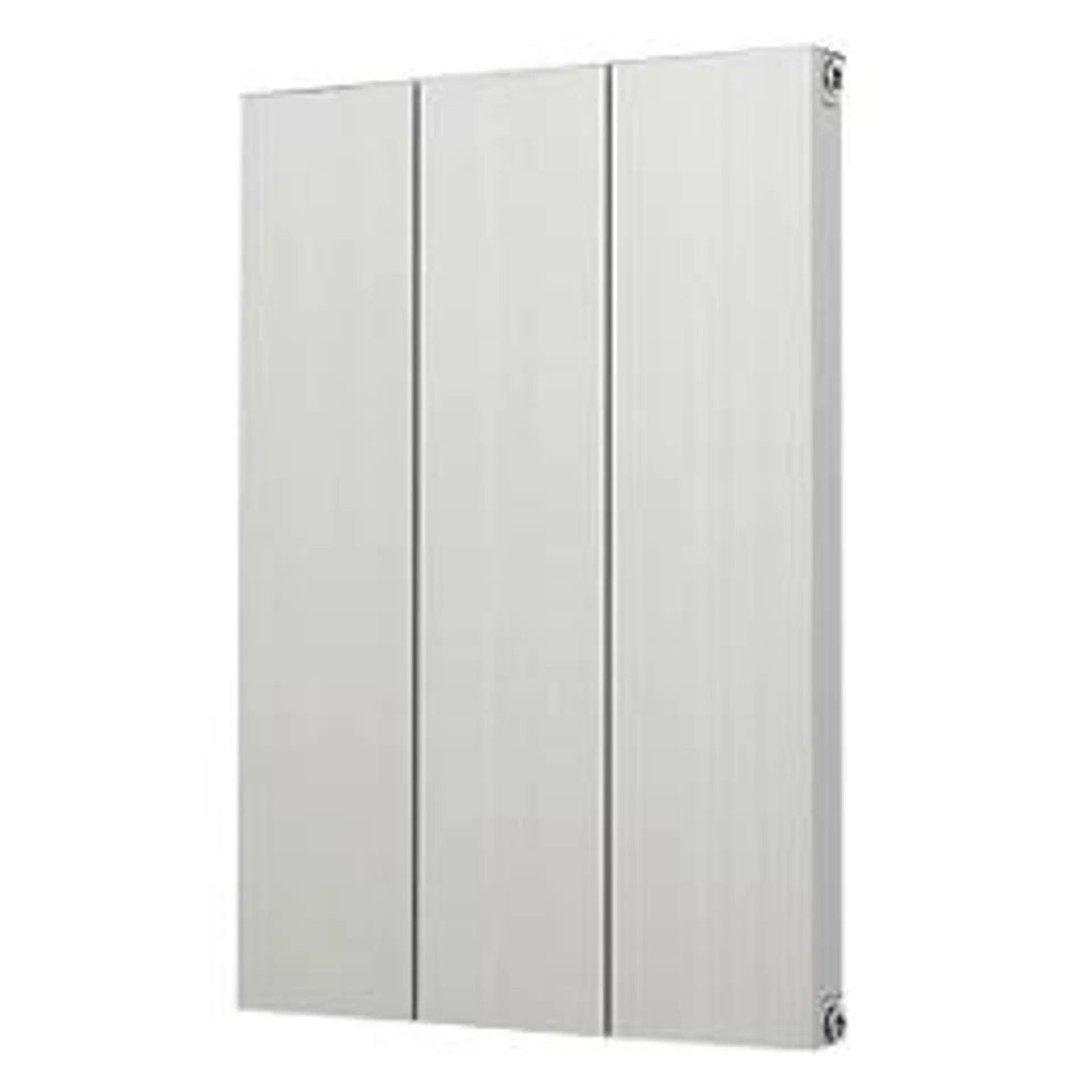 600mm x 418mm 1527BTU Matt Chrome Vertical Designer Radiator