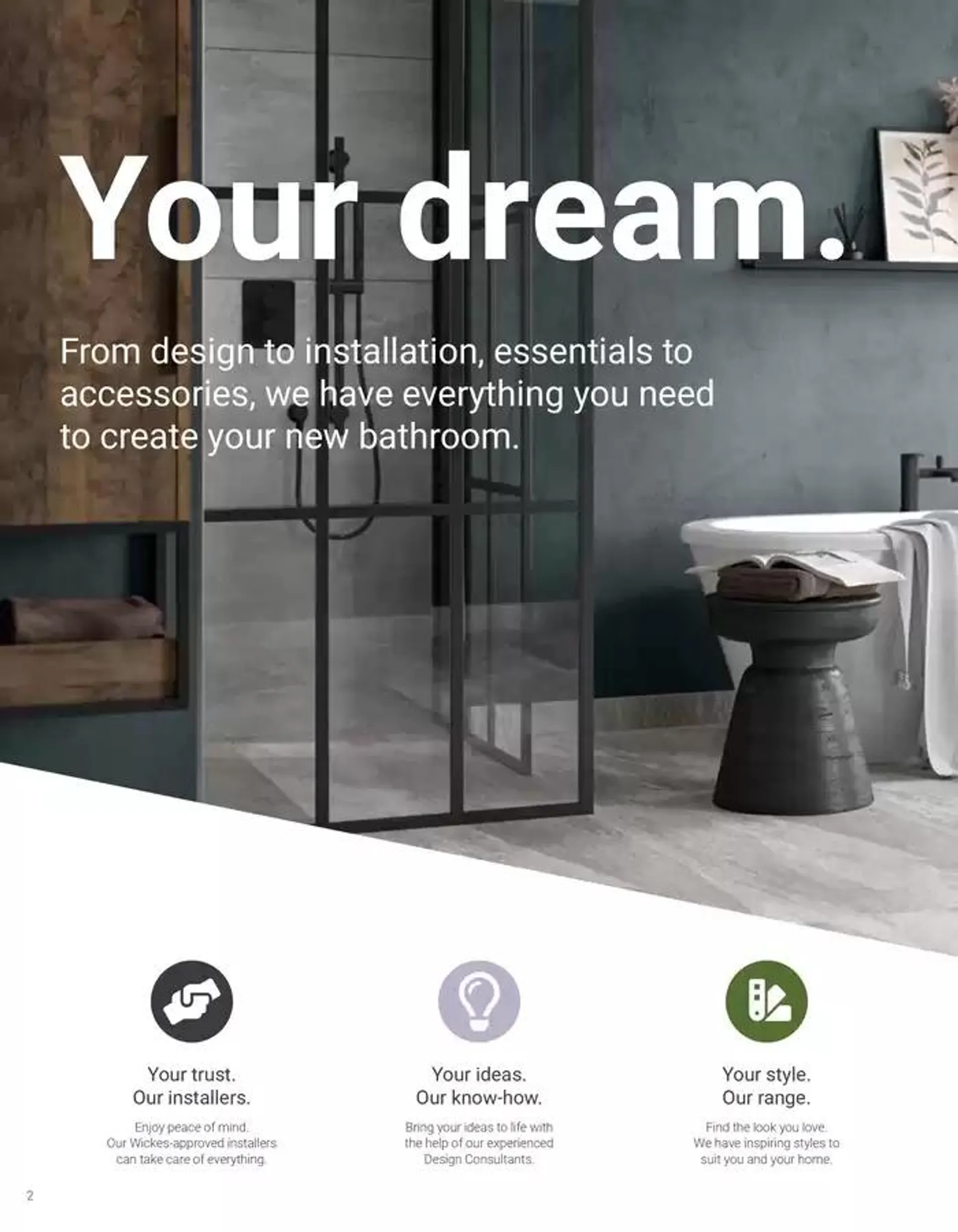 Wickes Bespoke Bathrooms brochure from 5 November to 31 December 2024 - Catalogue Page 2