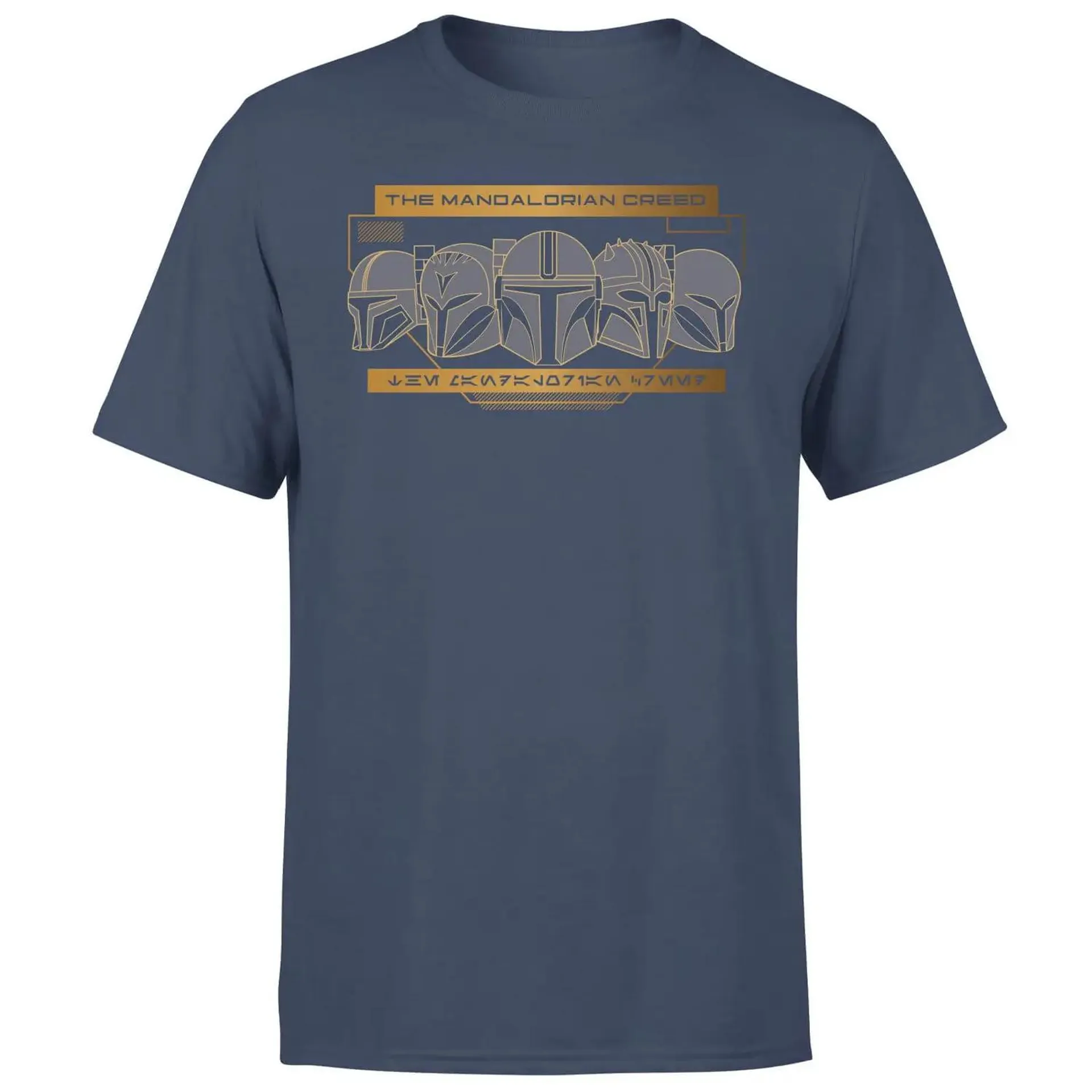 Star Wars The Mandalorian Creed Men's T-Shirt - Navy