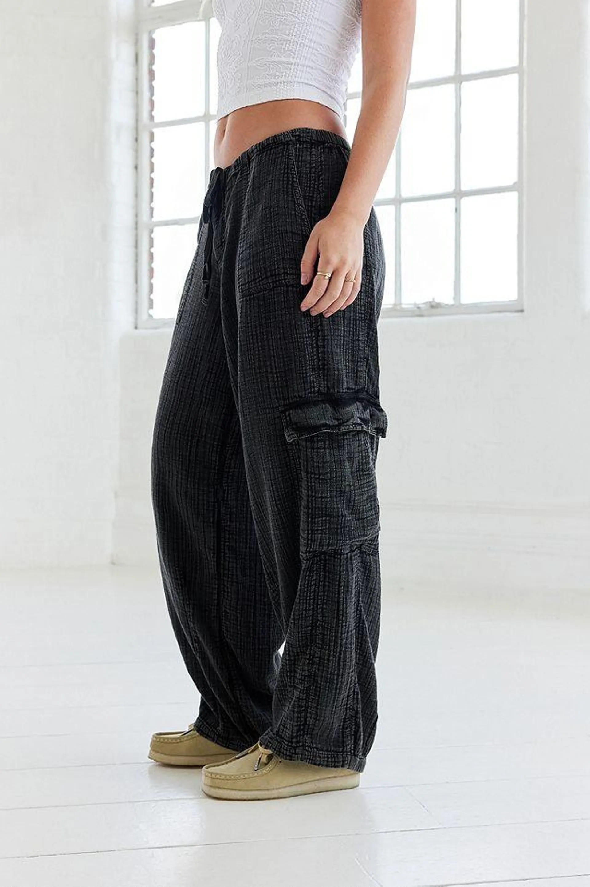 BDG Black Cody Crinkle Cocoon Pants