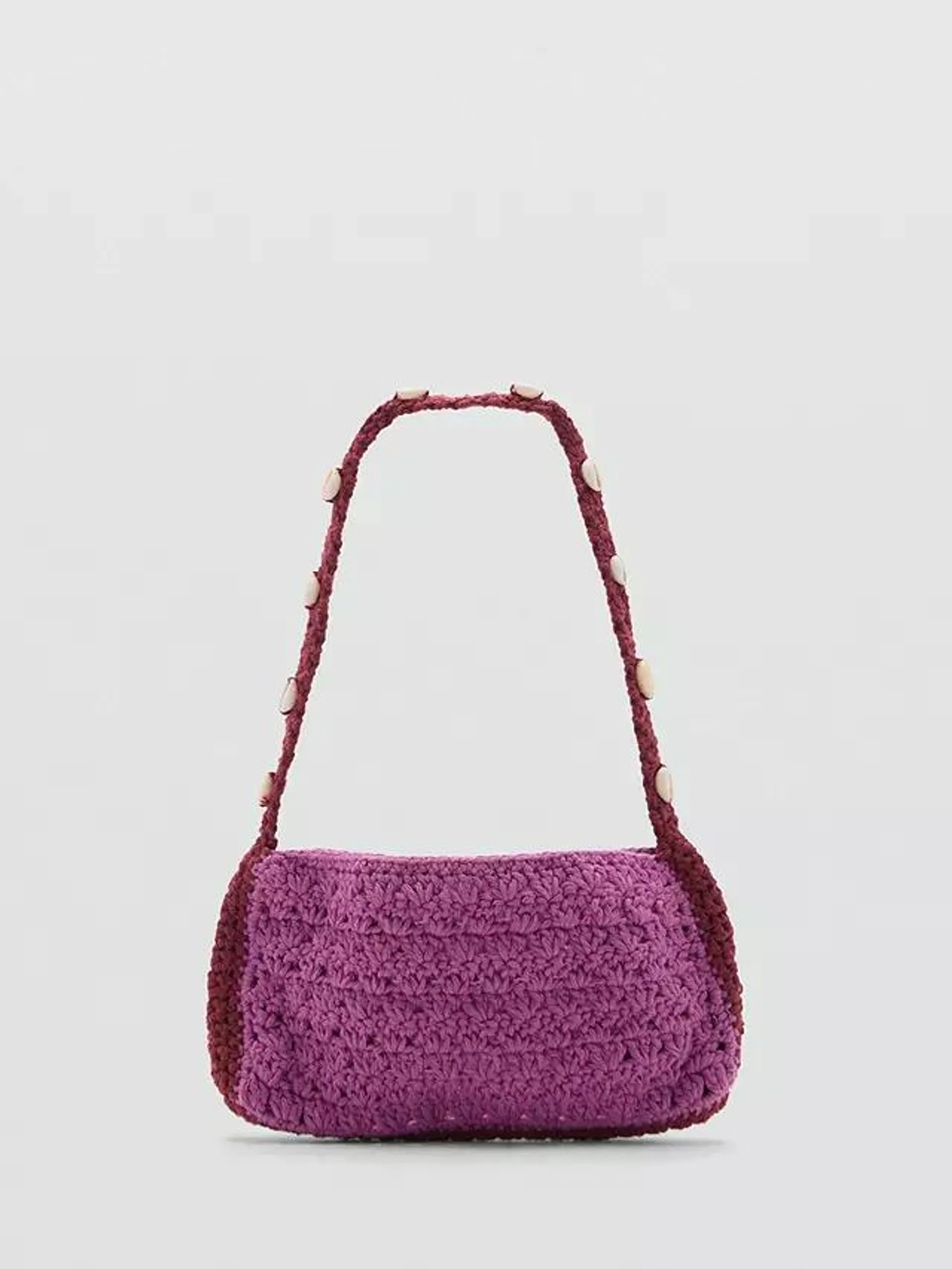 Vali Crochet Seashell Handbag, Medium Purple