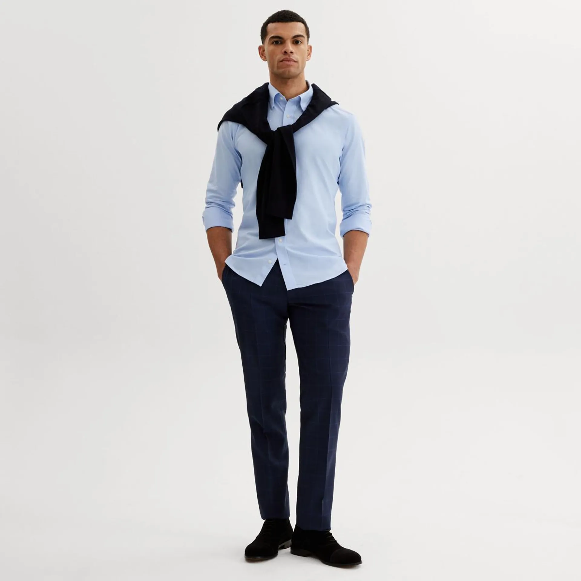 Light blue business casual shirt