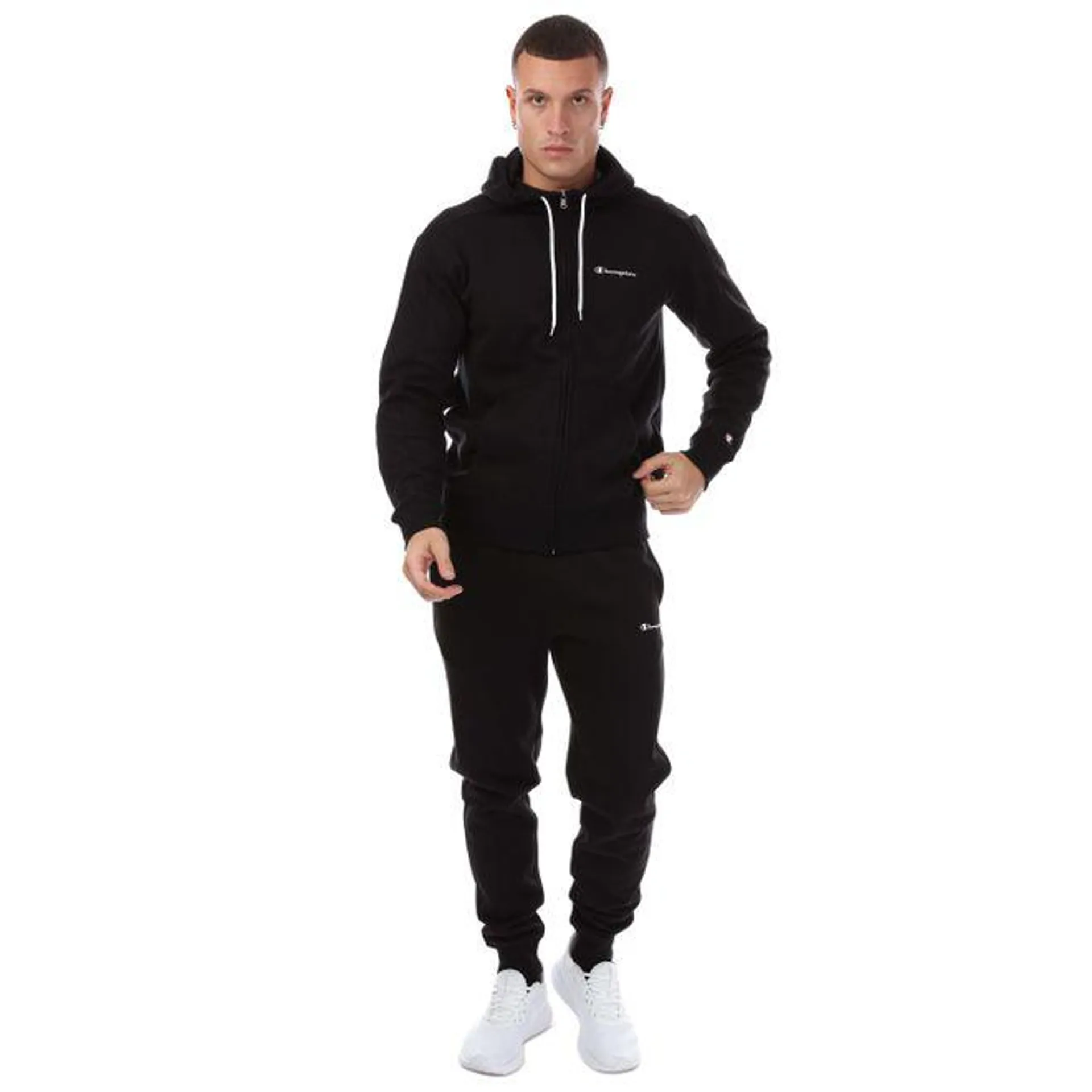Champion Mens Hooded Tracksuit in Black