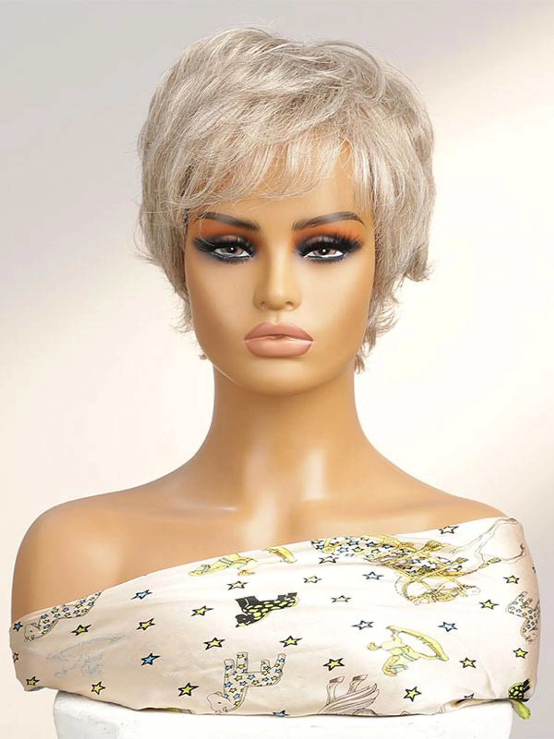 Synthetic Wigs Light Brown Pixies & Boycuts Mixed-hair Tousled Short Wig For Women