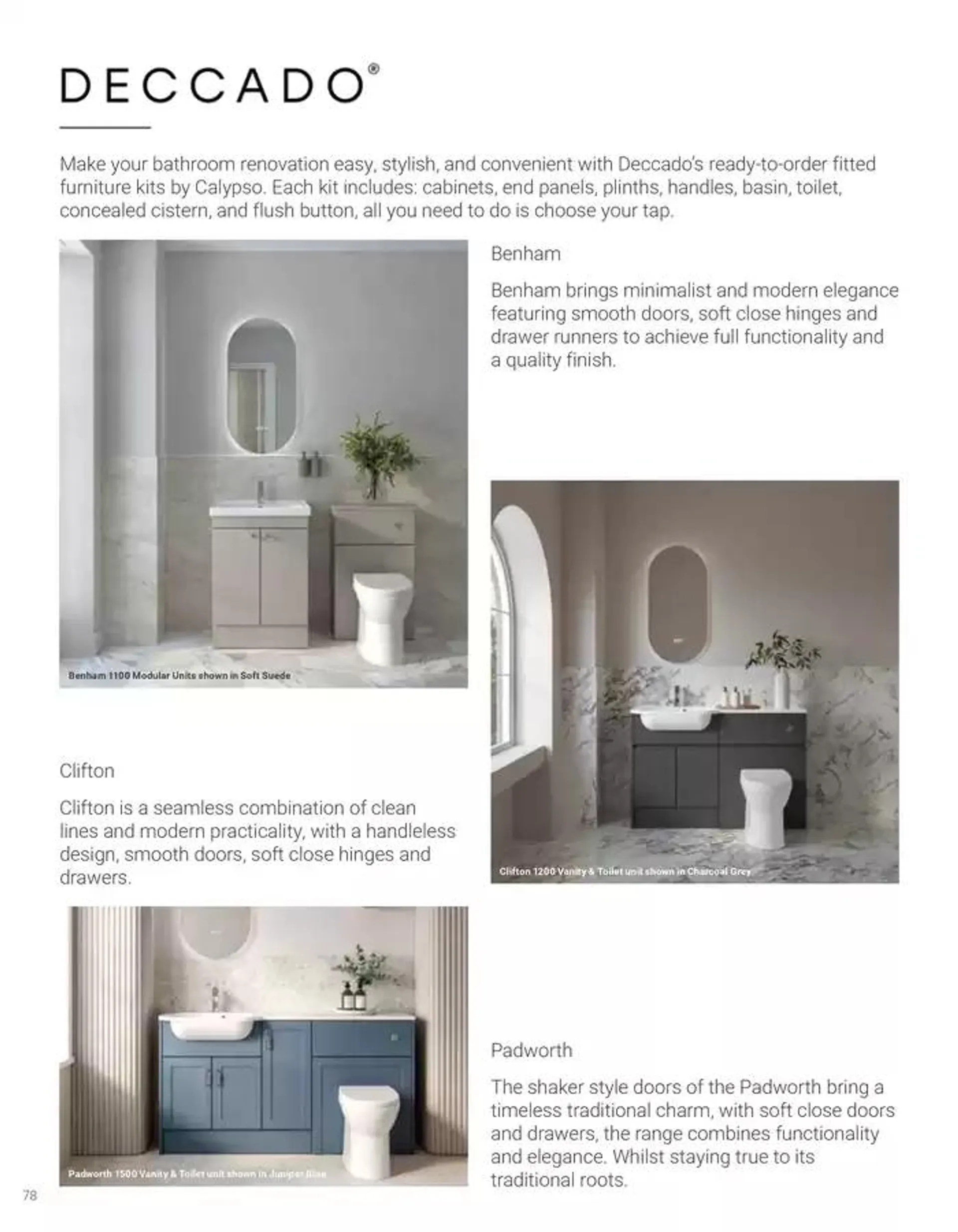 Wickes Bespoke Bathrooms brochure from 5 November to 31 December 2024 - Catalogue Page 78