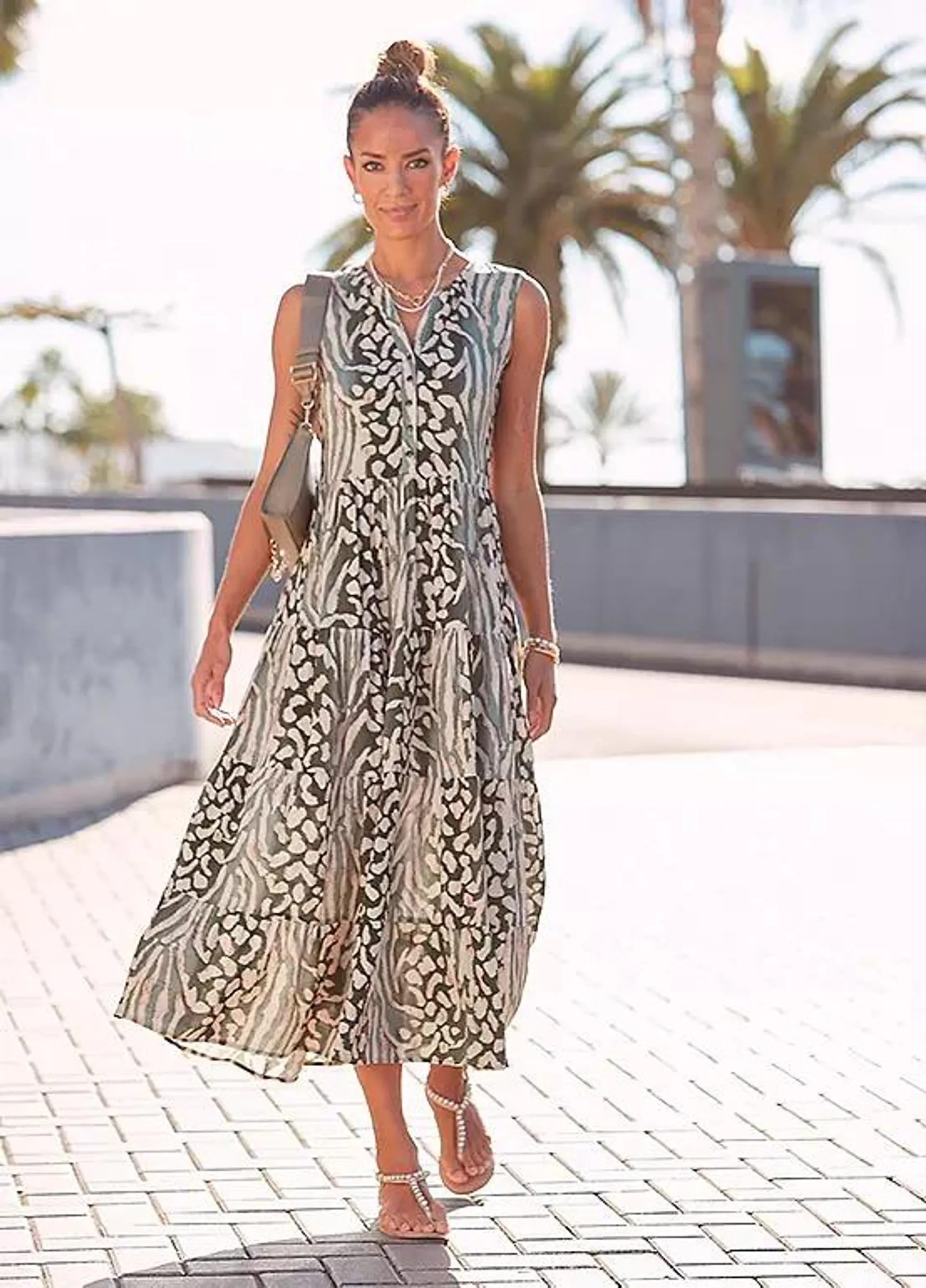 LASCANA Animal Print Maxi Dress