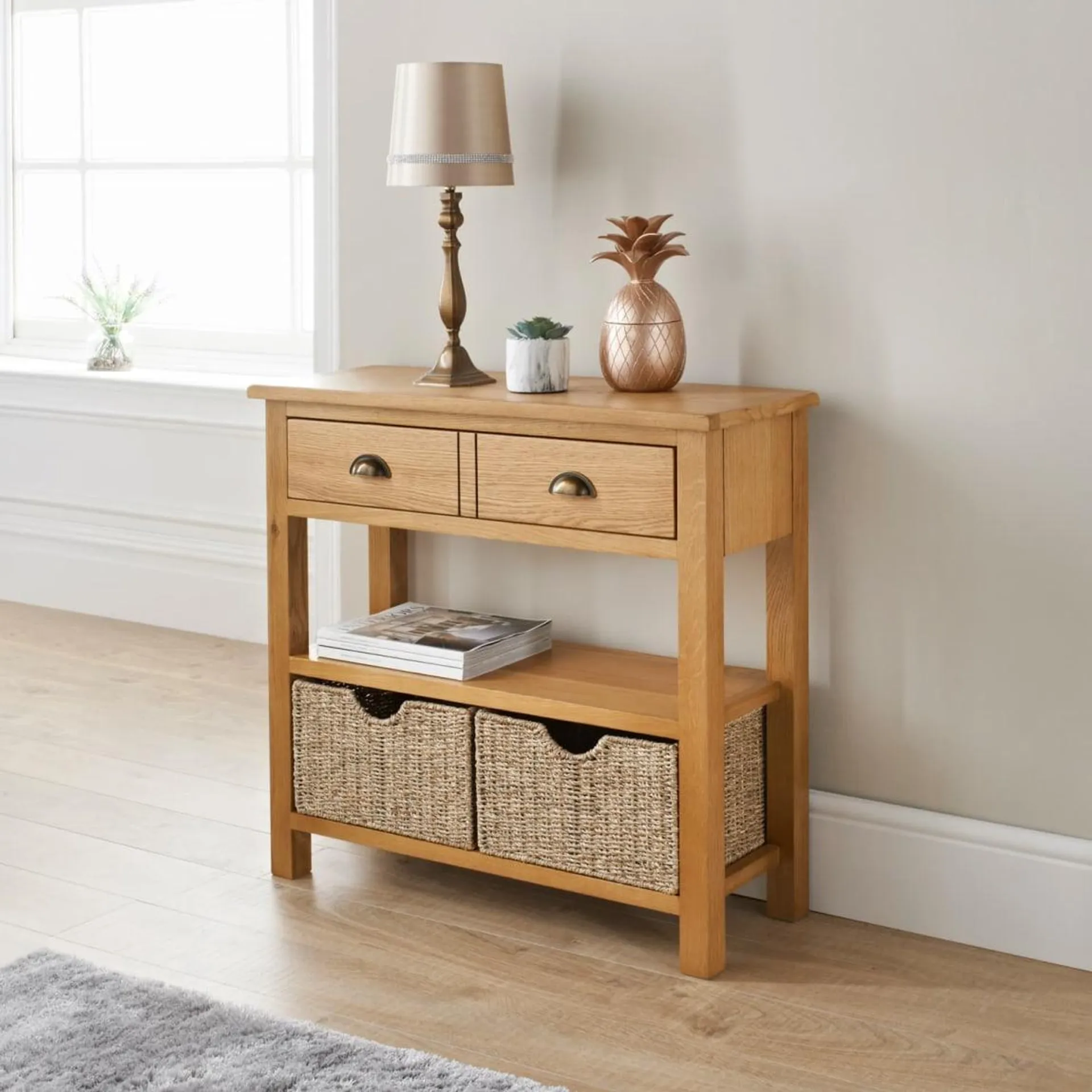 Wiltshire Small Console with 2 Baskets