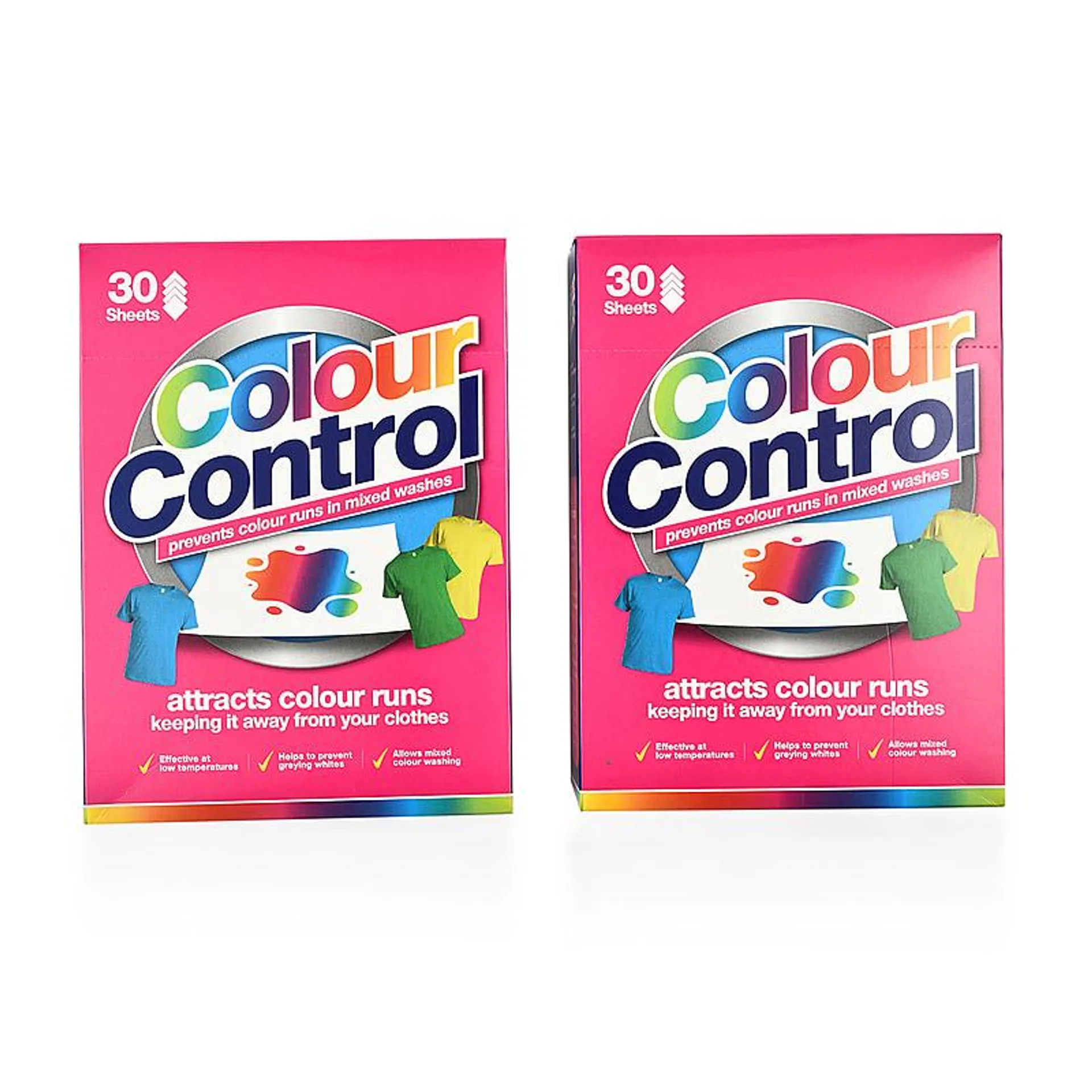 Colour Control Laundry Sheets 30 Sheets - Pink