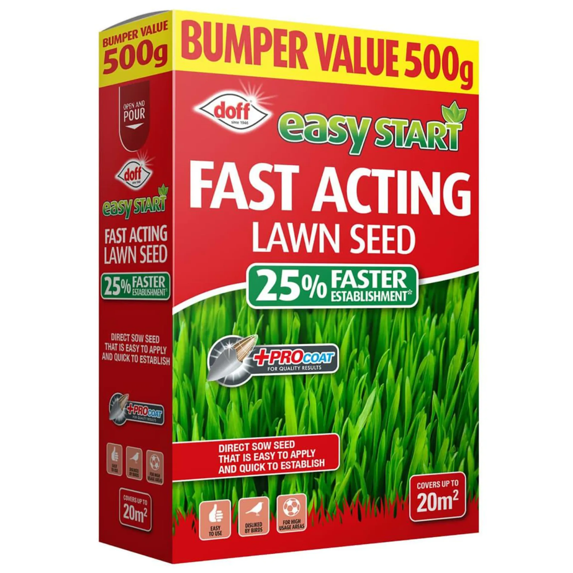 Doff Easy Start Fast Acting Lawn Seed 500g