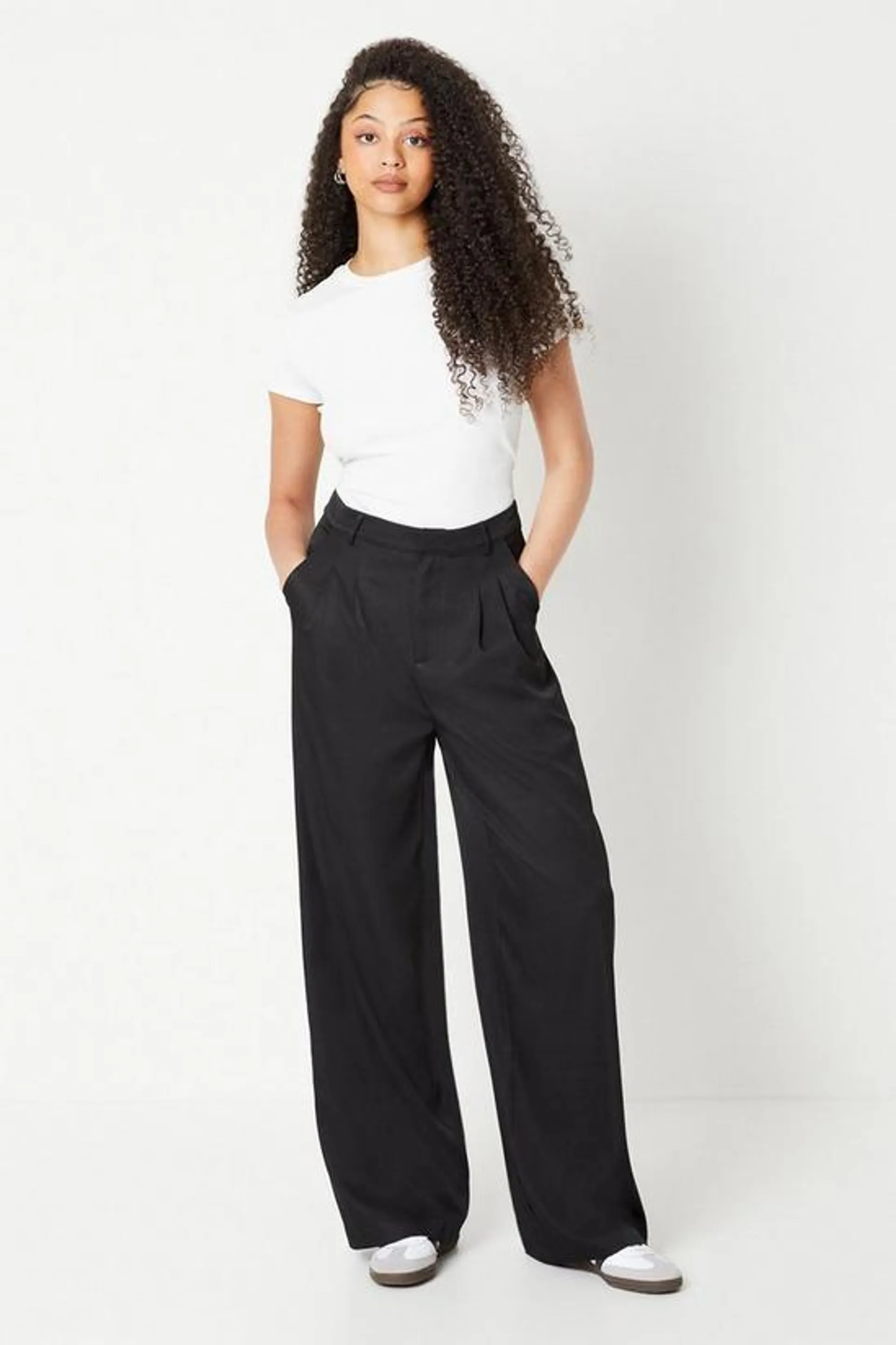 Tall Double Pleat Straight Leg Trouser