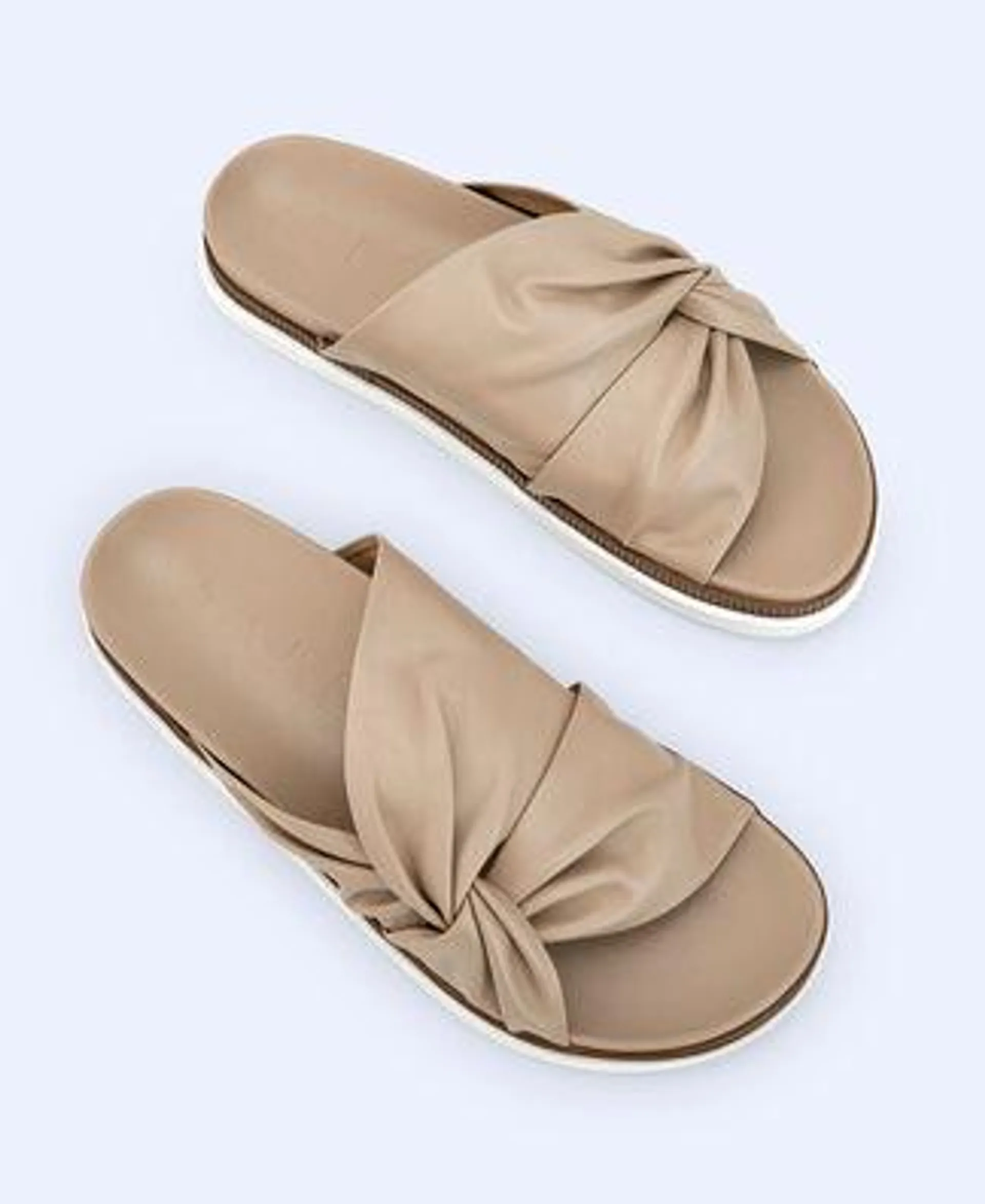 Asymmetric napa sandal