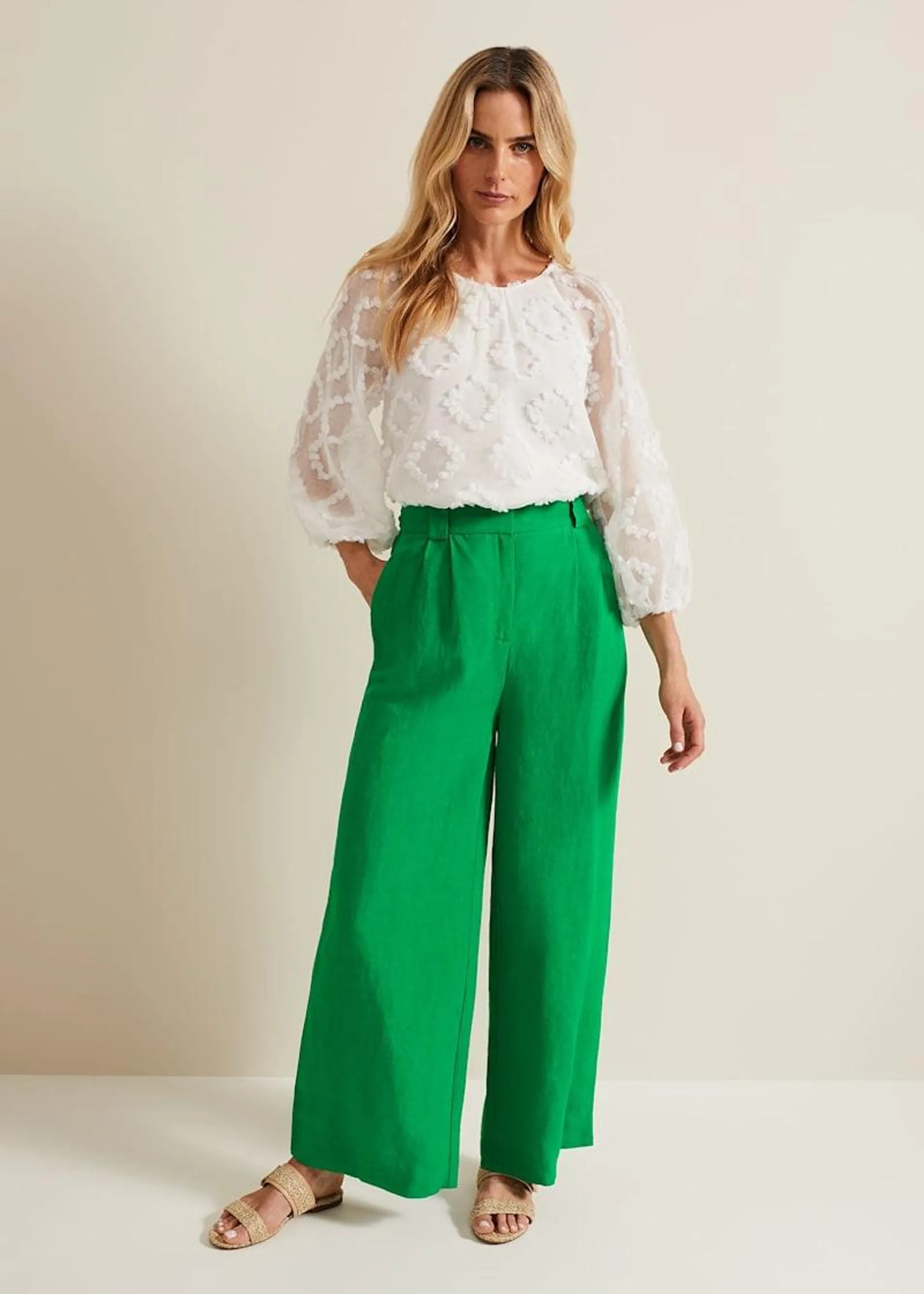 Lottie Linen Wide Leg Trousers