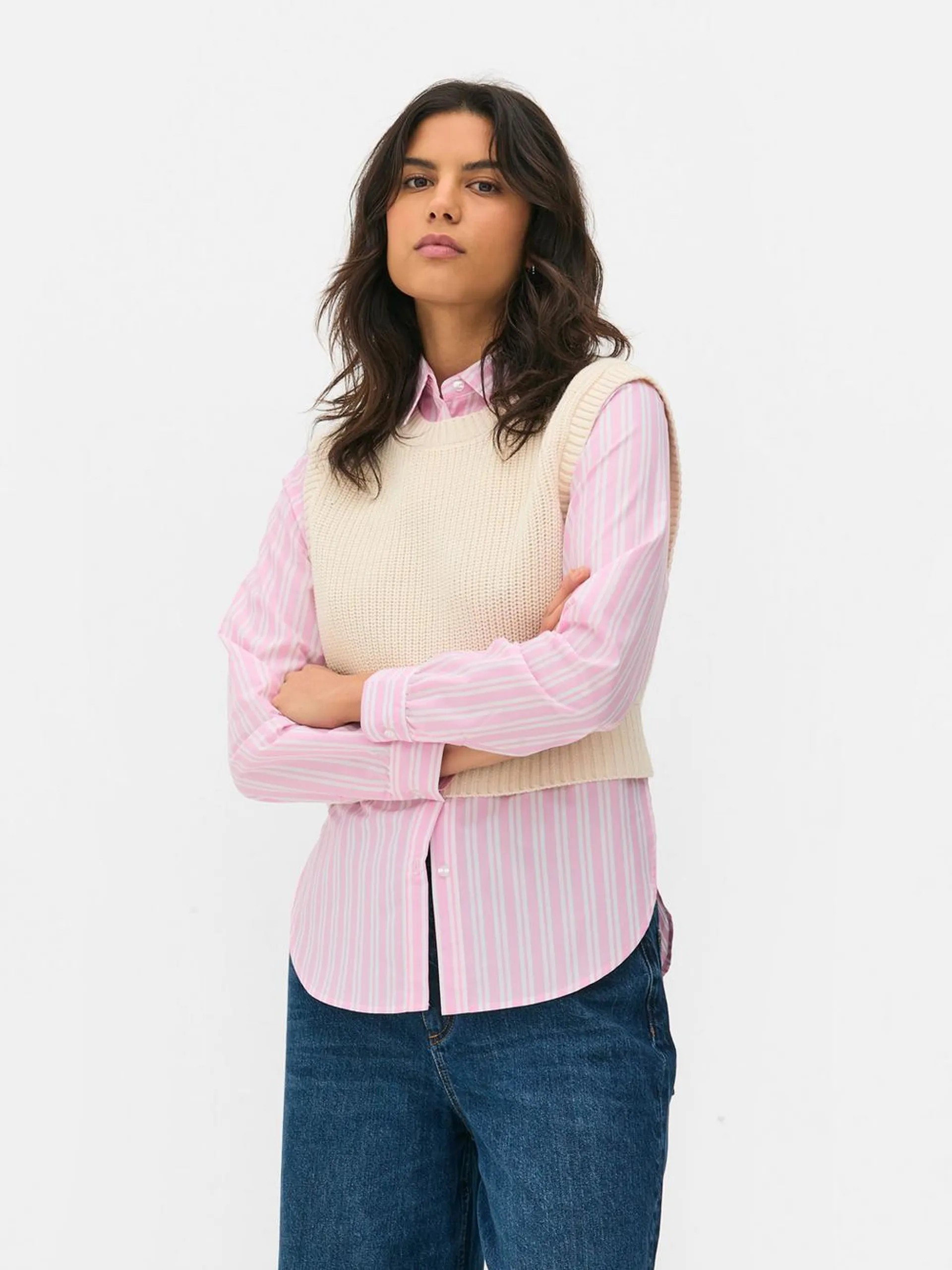 Chemise débardeur 2 en 1 en tricot