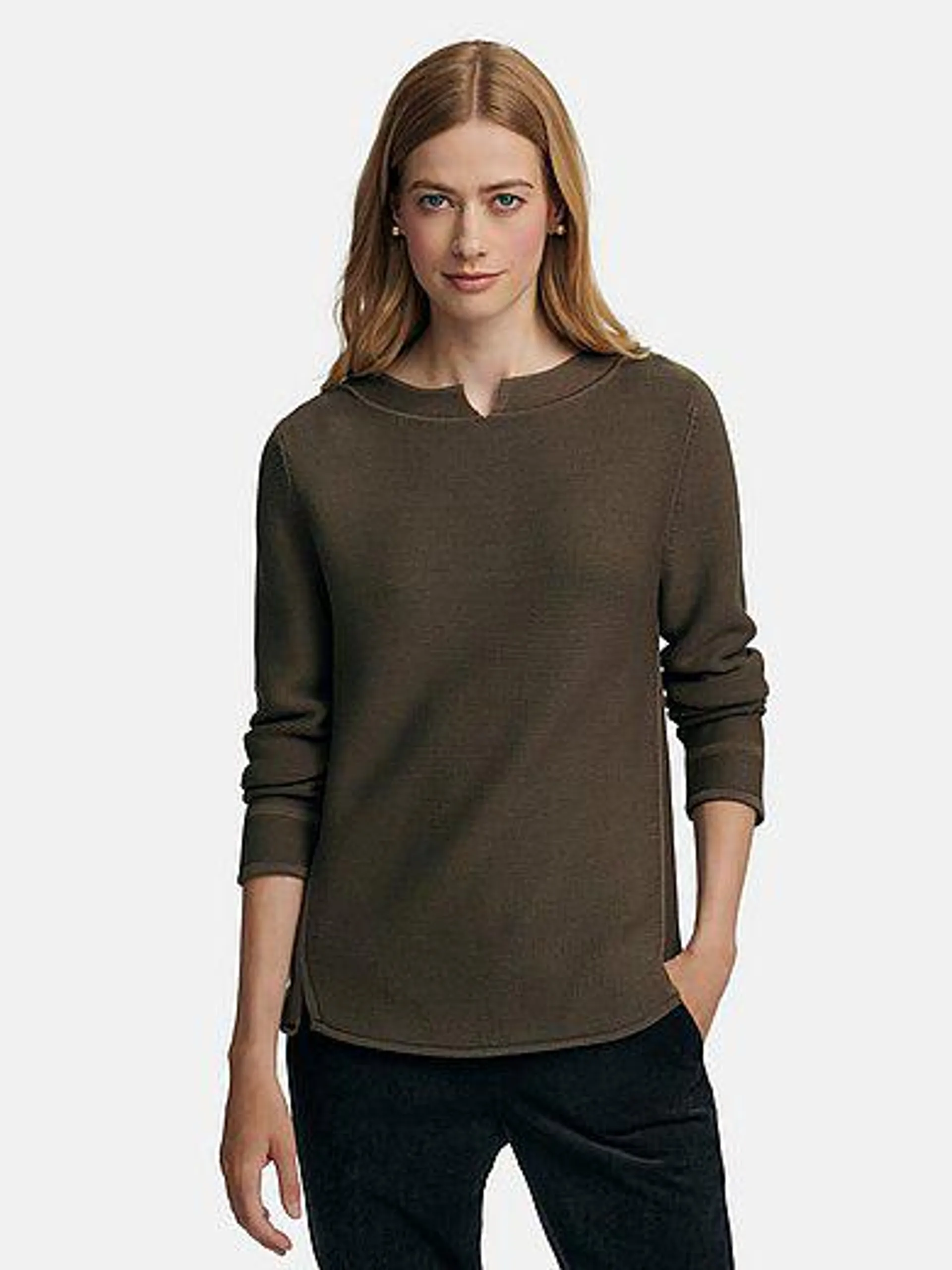 Jumper in 100% cotton with long sleeves