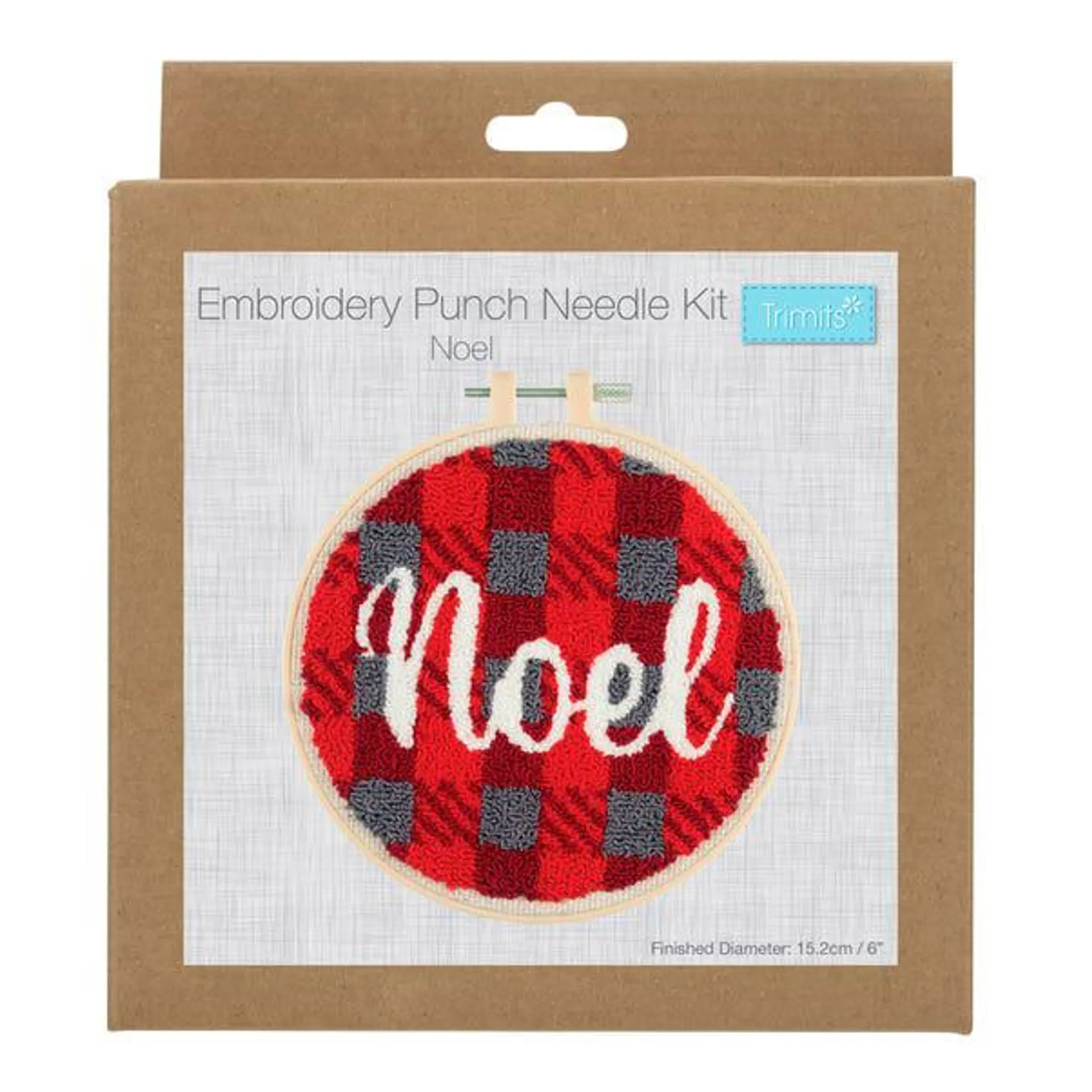 Punch Needle Kit Floss and Hoop Noel