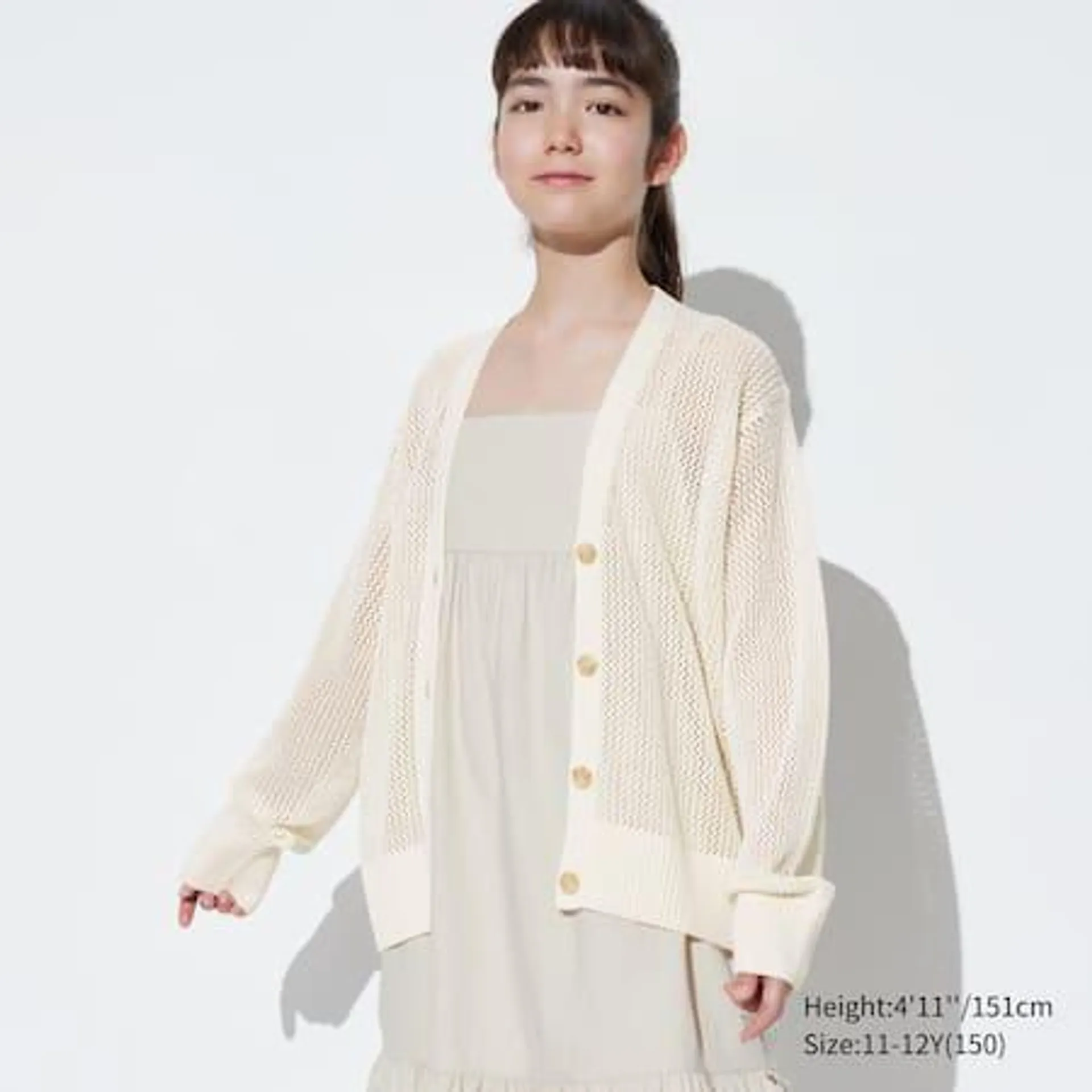 Washable Mesh V Neck Cardigan