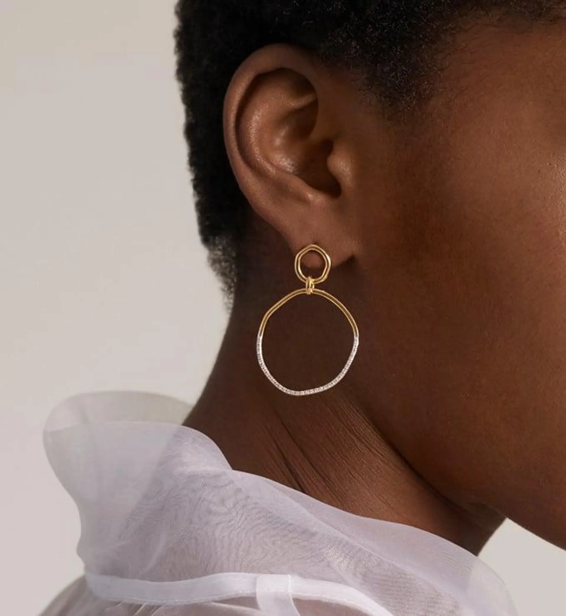 Riva Diamond Ripple Cocktail Earrings