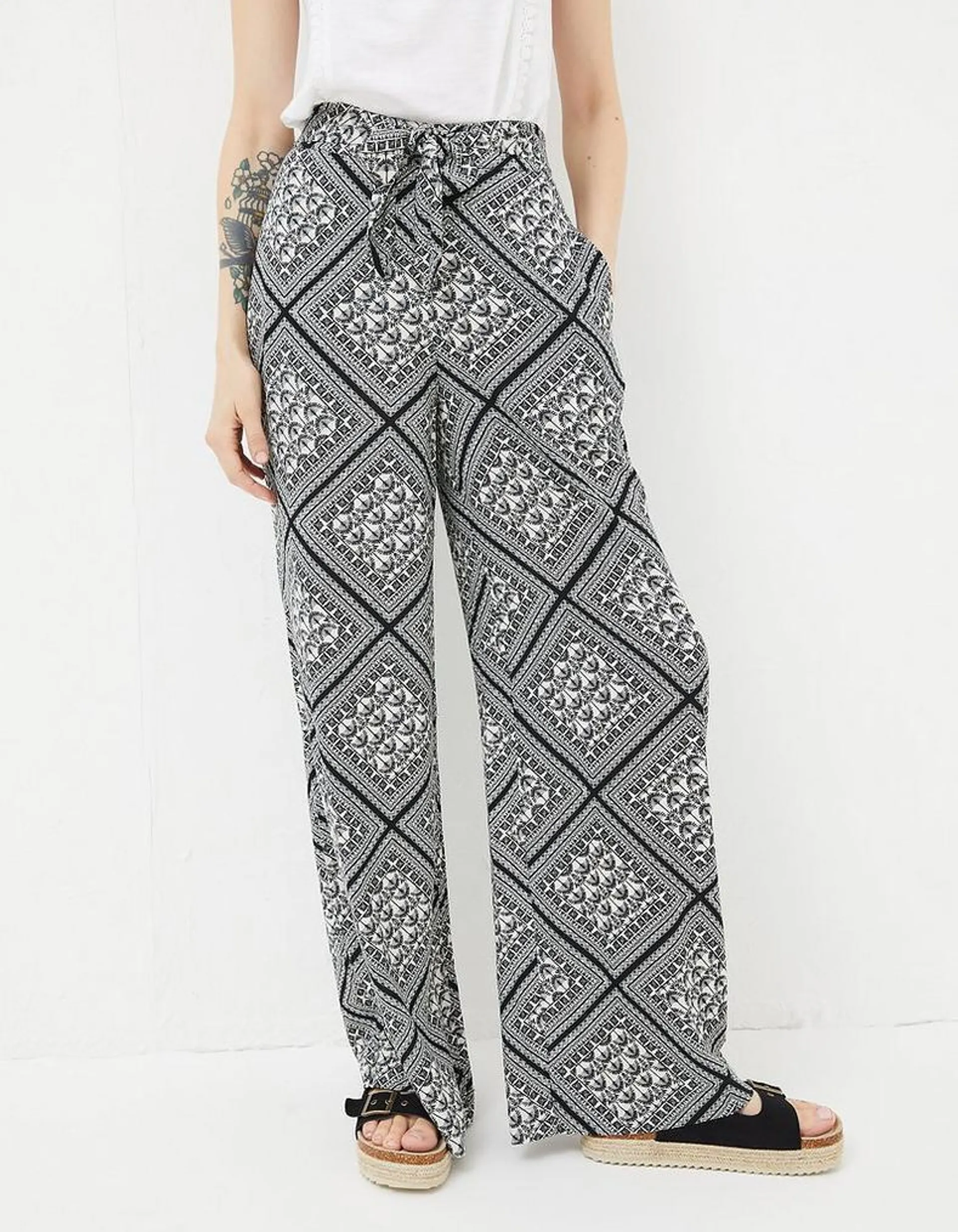 Faye Palace Scarf Wide Leg Trousers