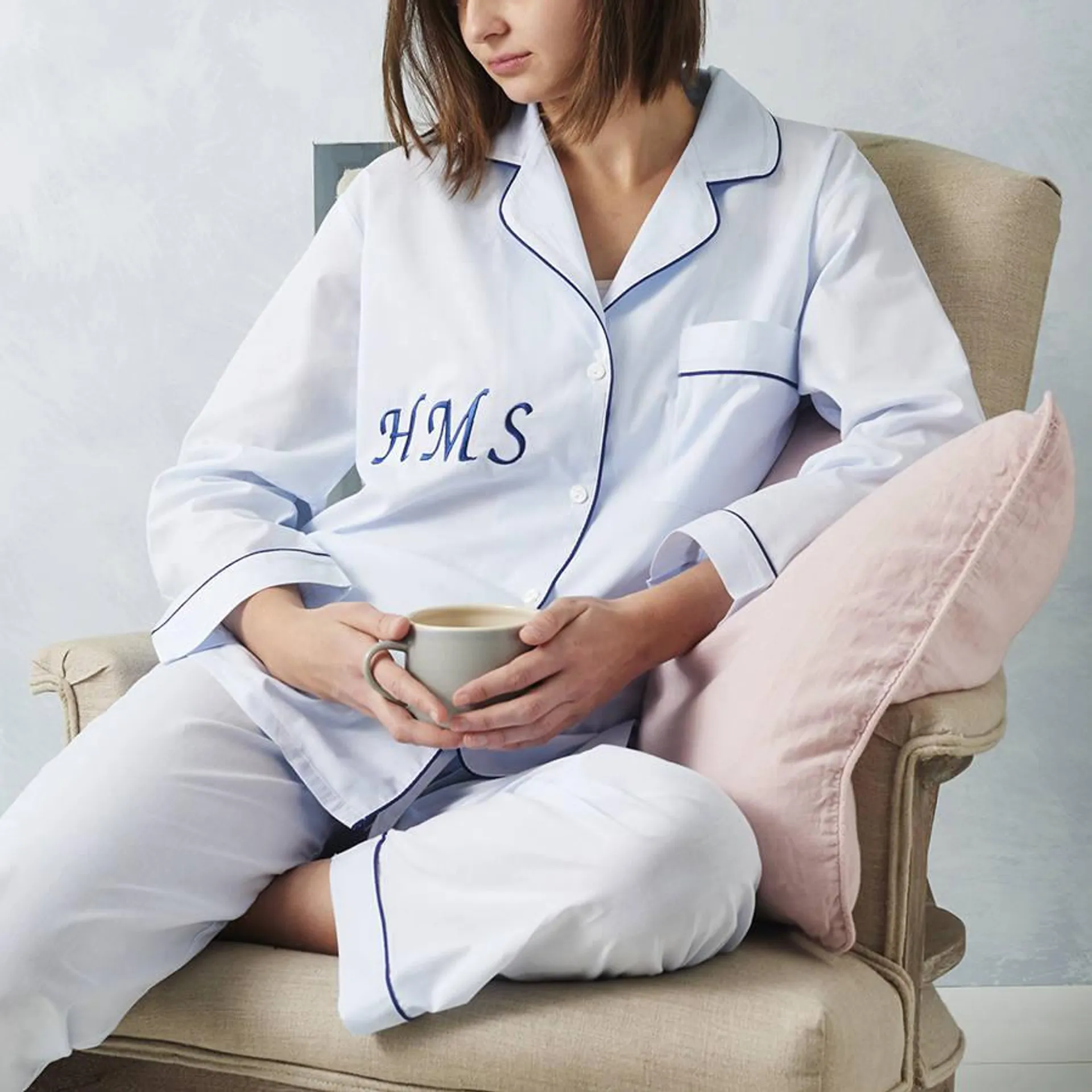 Mother's Day Personalised Women's Blue Cotton Pyjamas