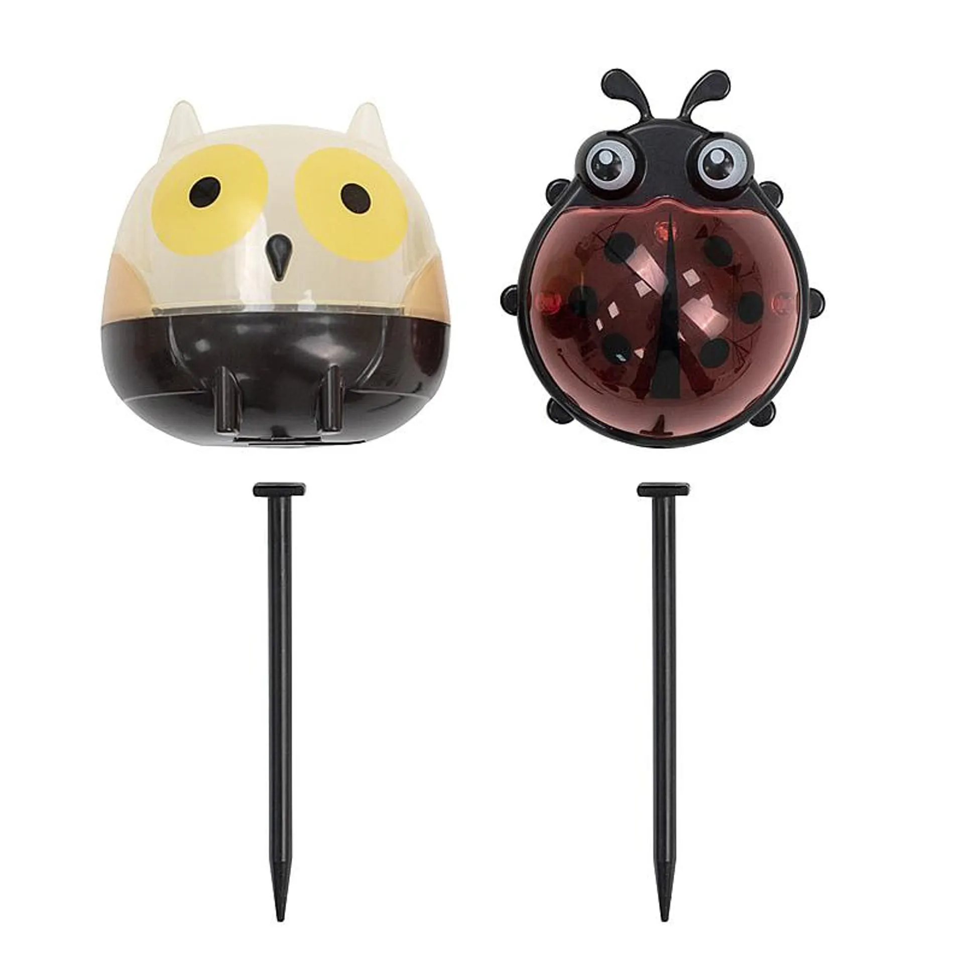 Owl and Ladybird solar light - 2 piece set